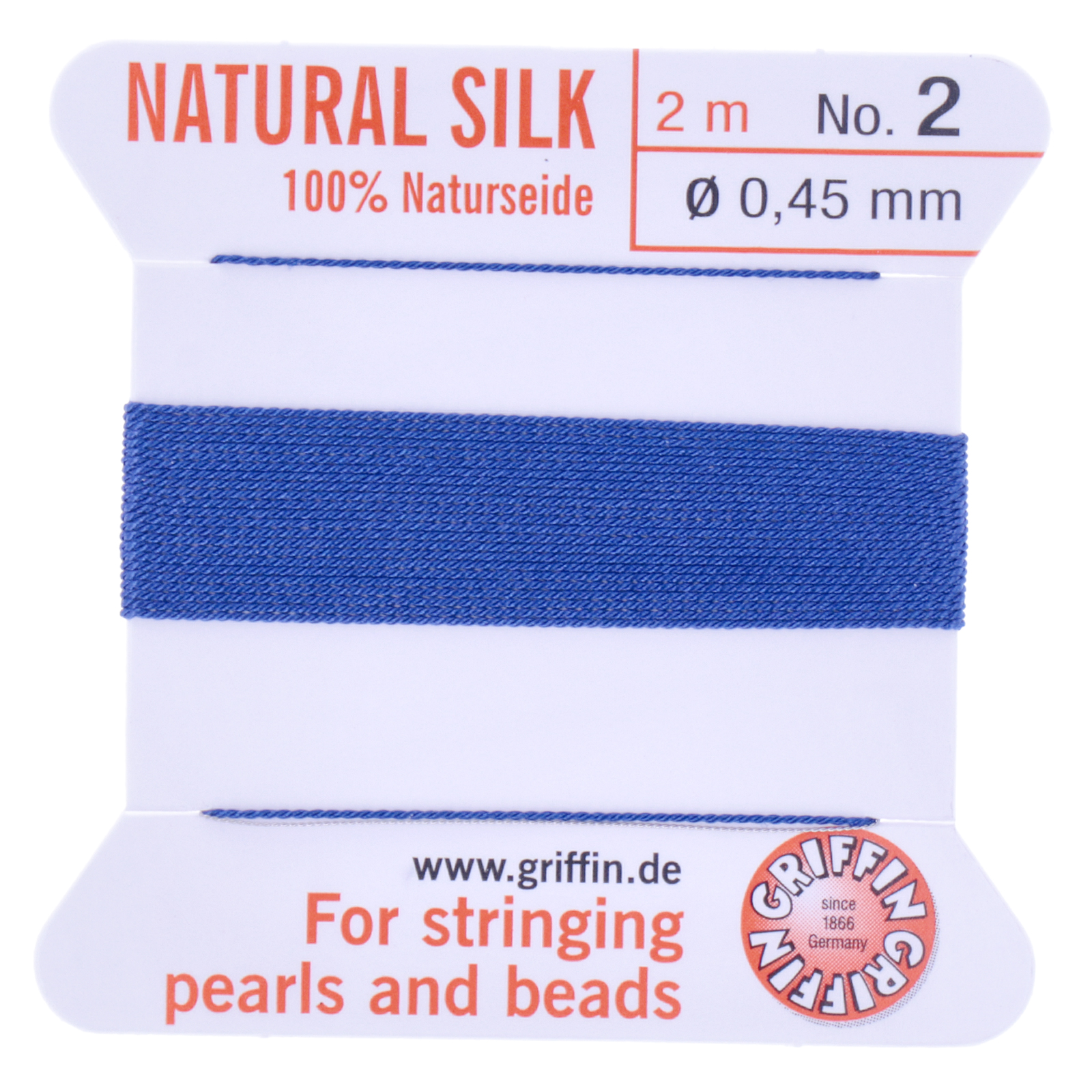 dark blue griffin silk bead cord diameter 0,45mm - 2 mt | 1pc