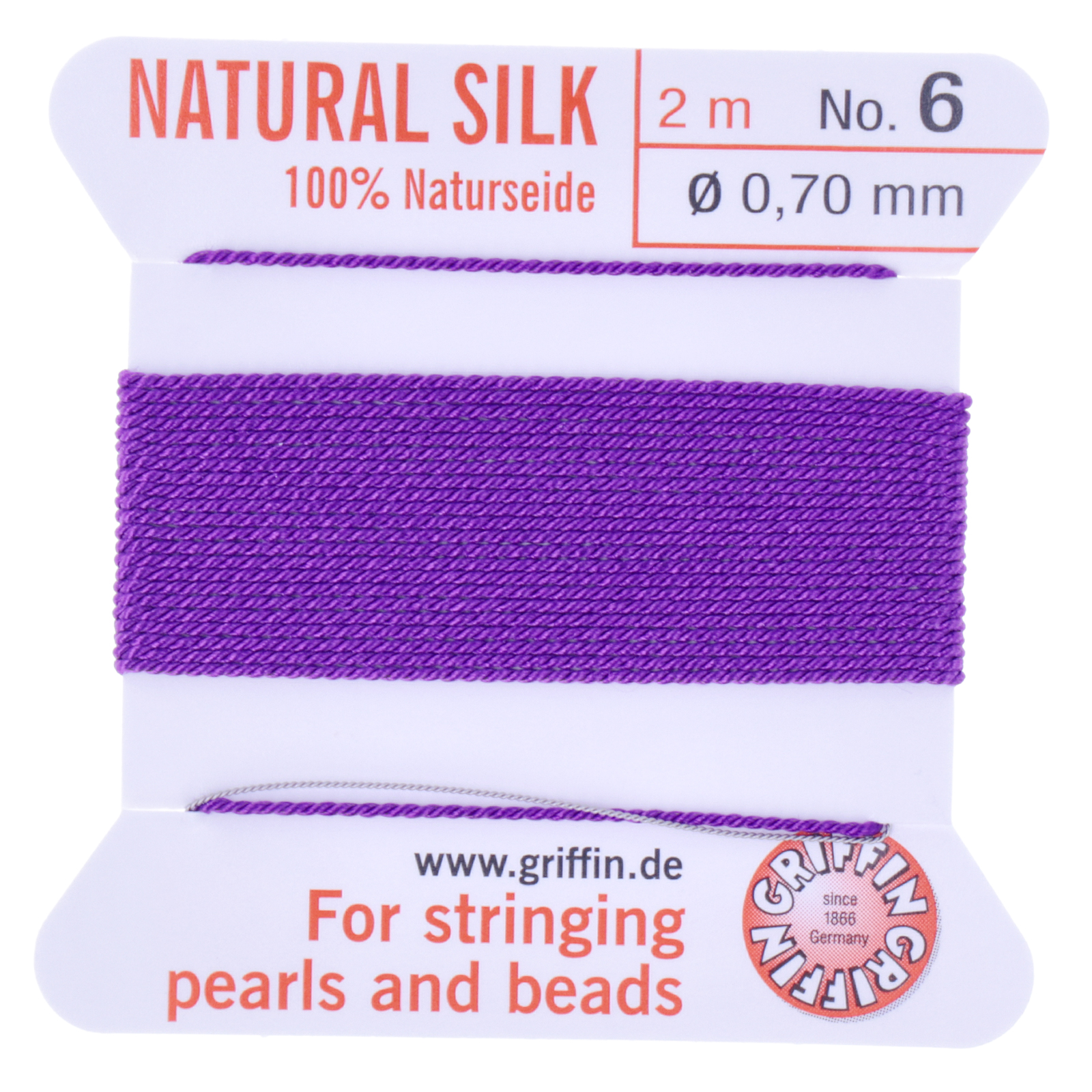 amethyst griffin silk bead cord diameter 0,70mm - 2 mt | 1pc