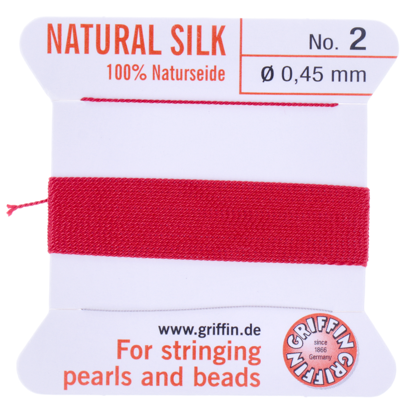 red griffin silk bead cord diameter 0,45mm - 2 mt | 1pc