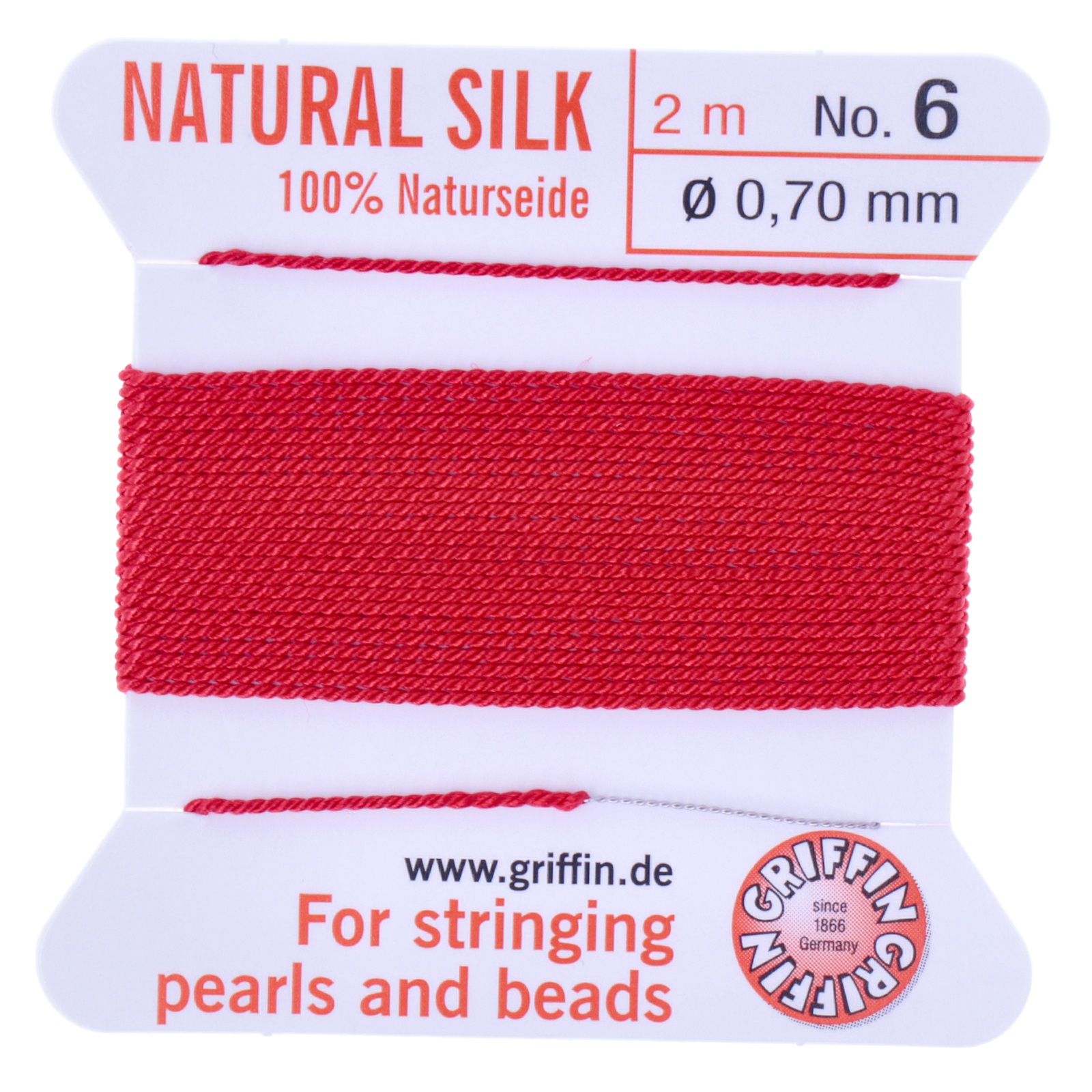 red griffin silk bead cord diameter 0,70mm - 2 mt | 1pc
