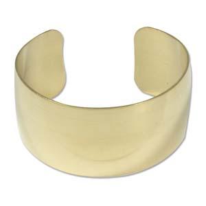 raw brass bracelet cuff dome 37mm | 1pc