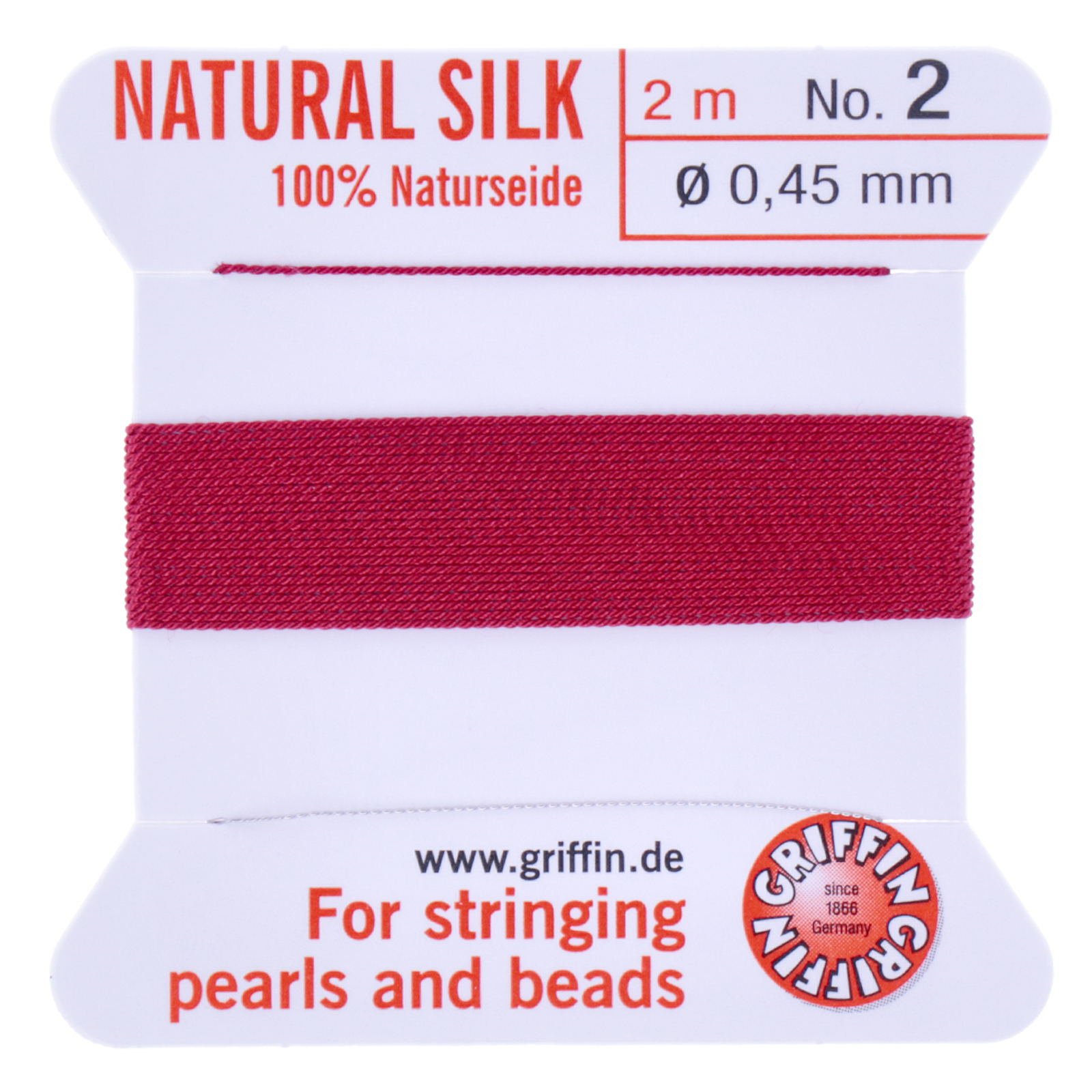 garnet griffin silk bead cord diameter 0,45mm - 2 mt | 1pc