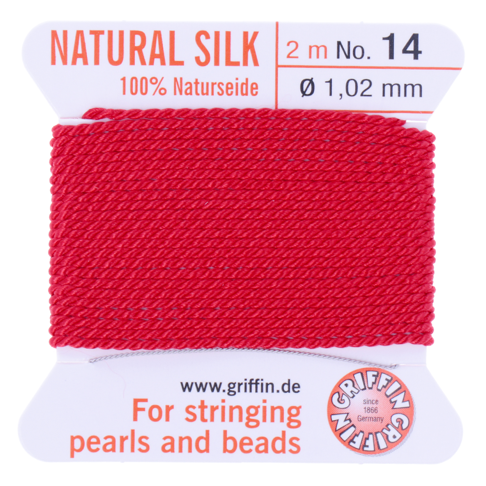 red griffin silk bead cord diameter 1,02mm - 2 mt | 1pc