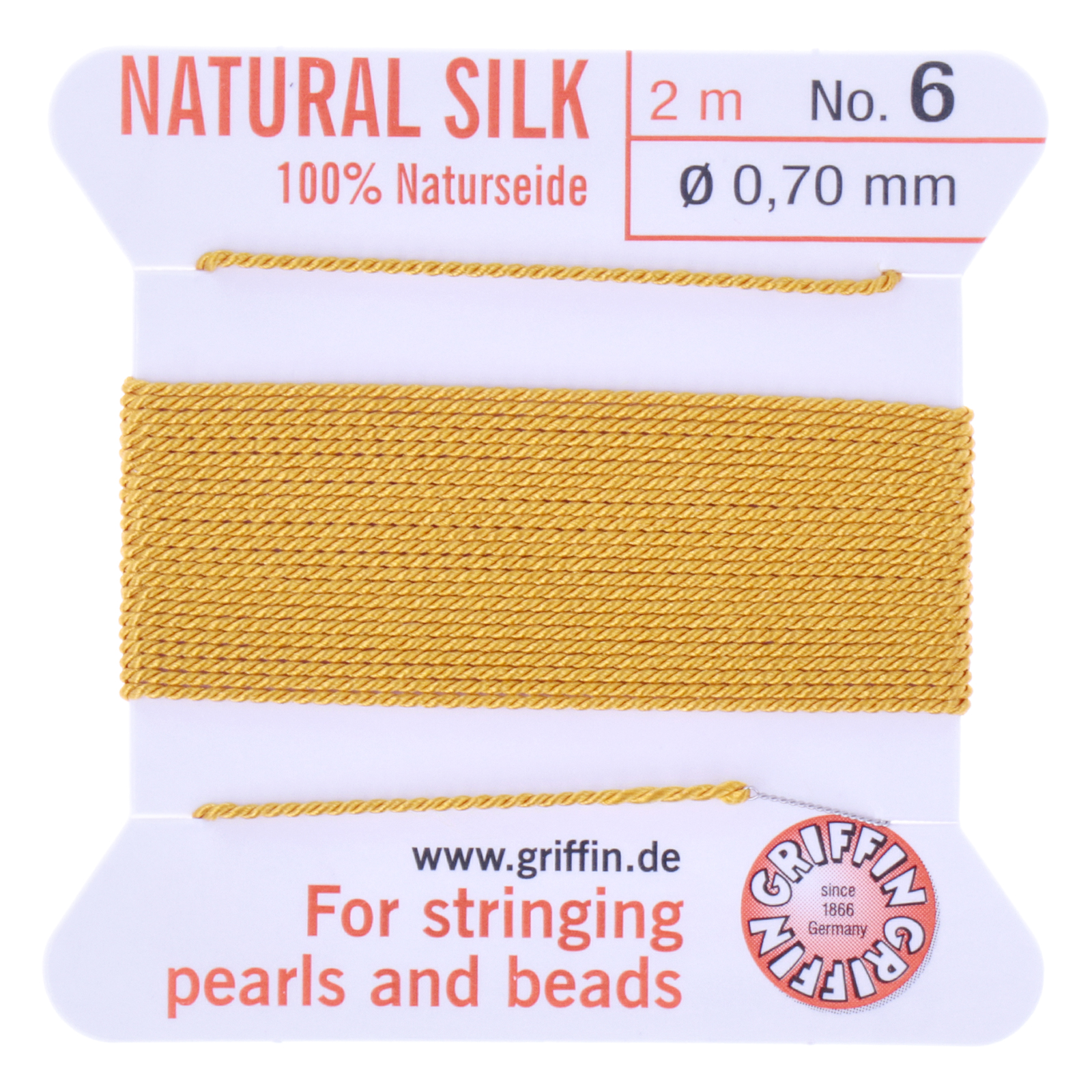amber griffin silk bead cord diameter 0,70mm - 2 mt | 1pc