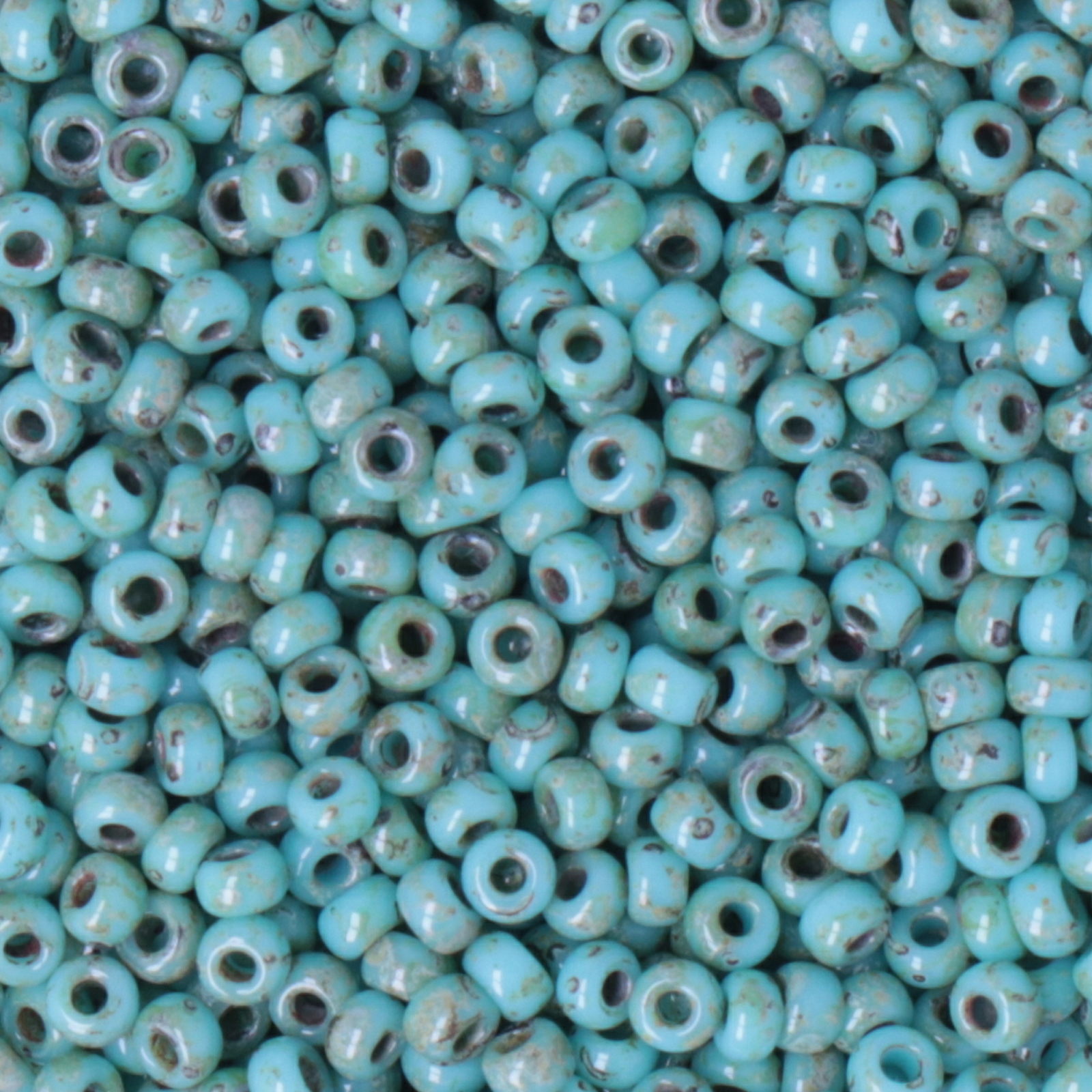 miyuki rocailles 11/0 - opaque seafoam green picasso (4514) | 10gr