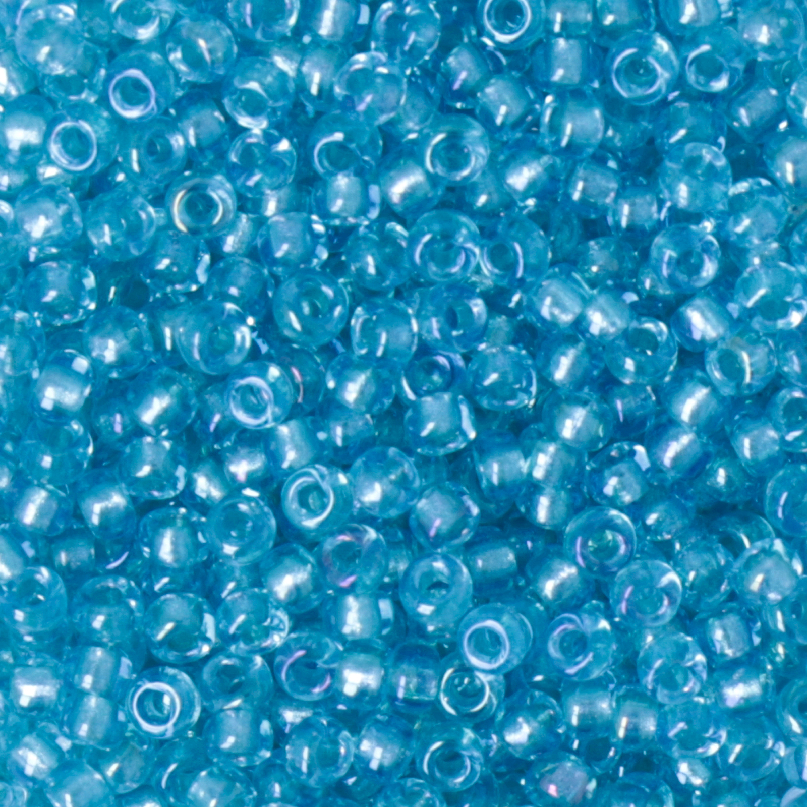 miyuki rocailles 11/0 - fancy-lined aqua (1822) | 10gr