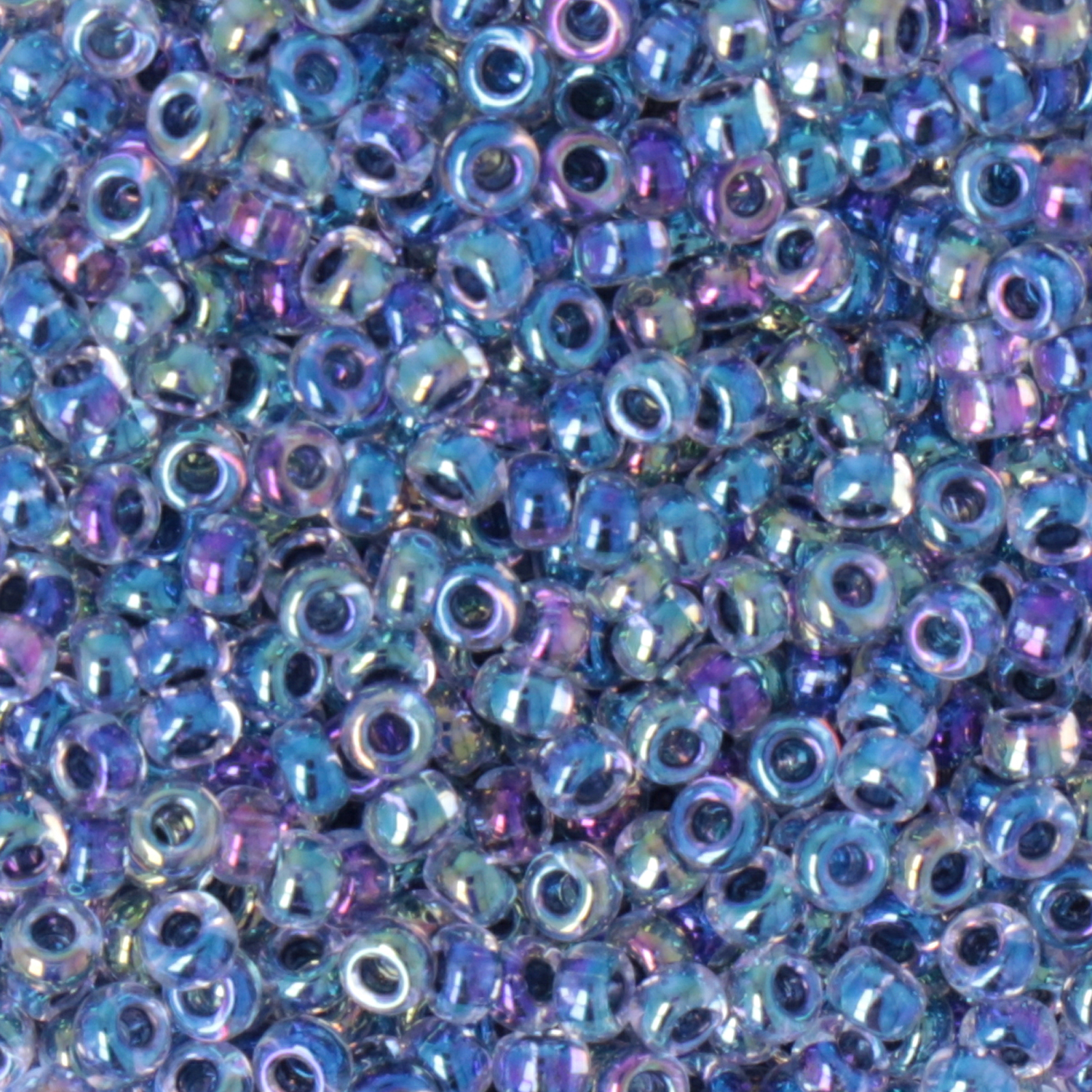miyuki rocailles 11/0 - black lined crystal ab (283) | 10gr