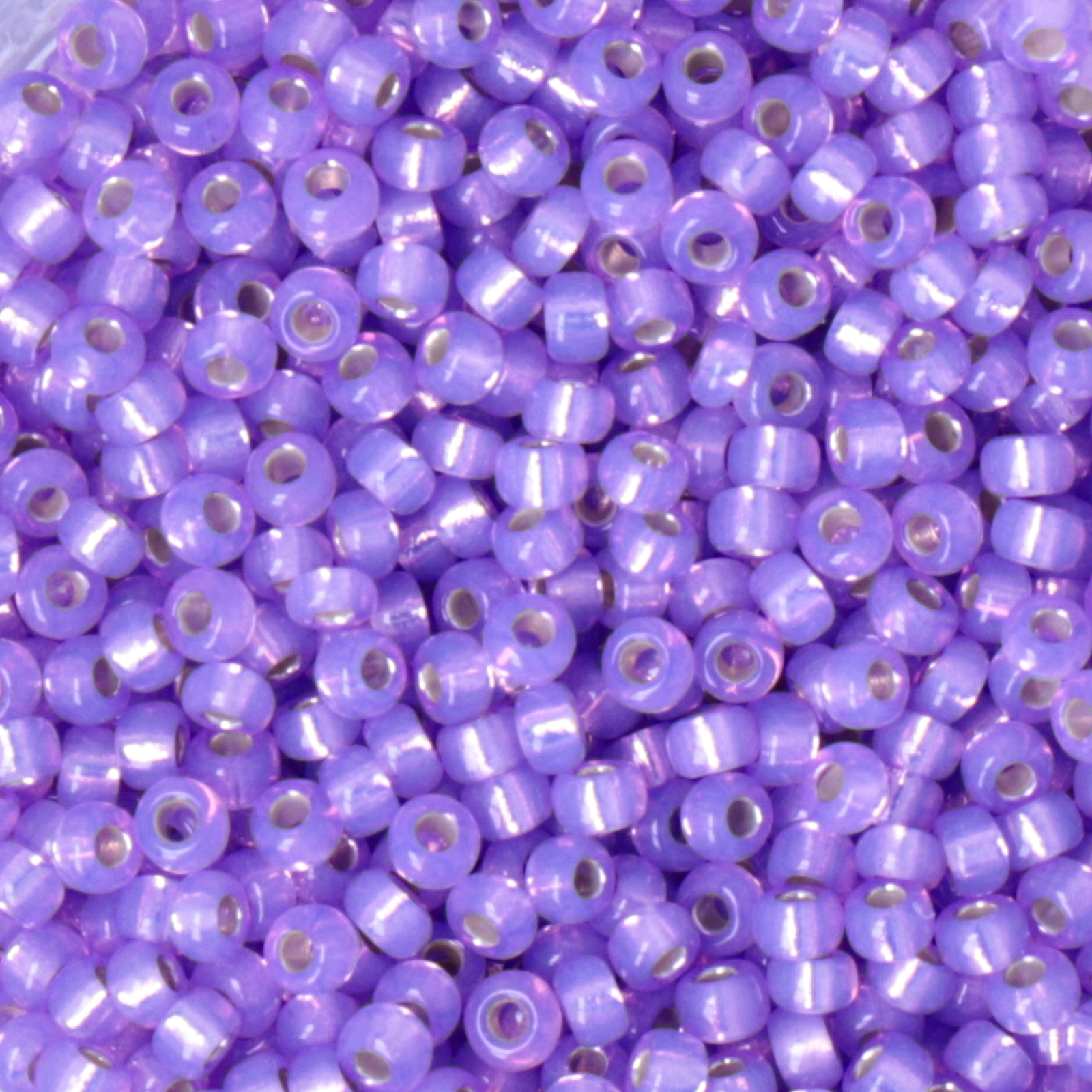 miyuki rocailles 11/0 - dyed silver-lined alabaster lilac (574) | 10gr