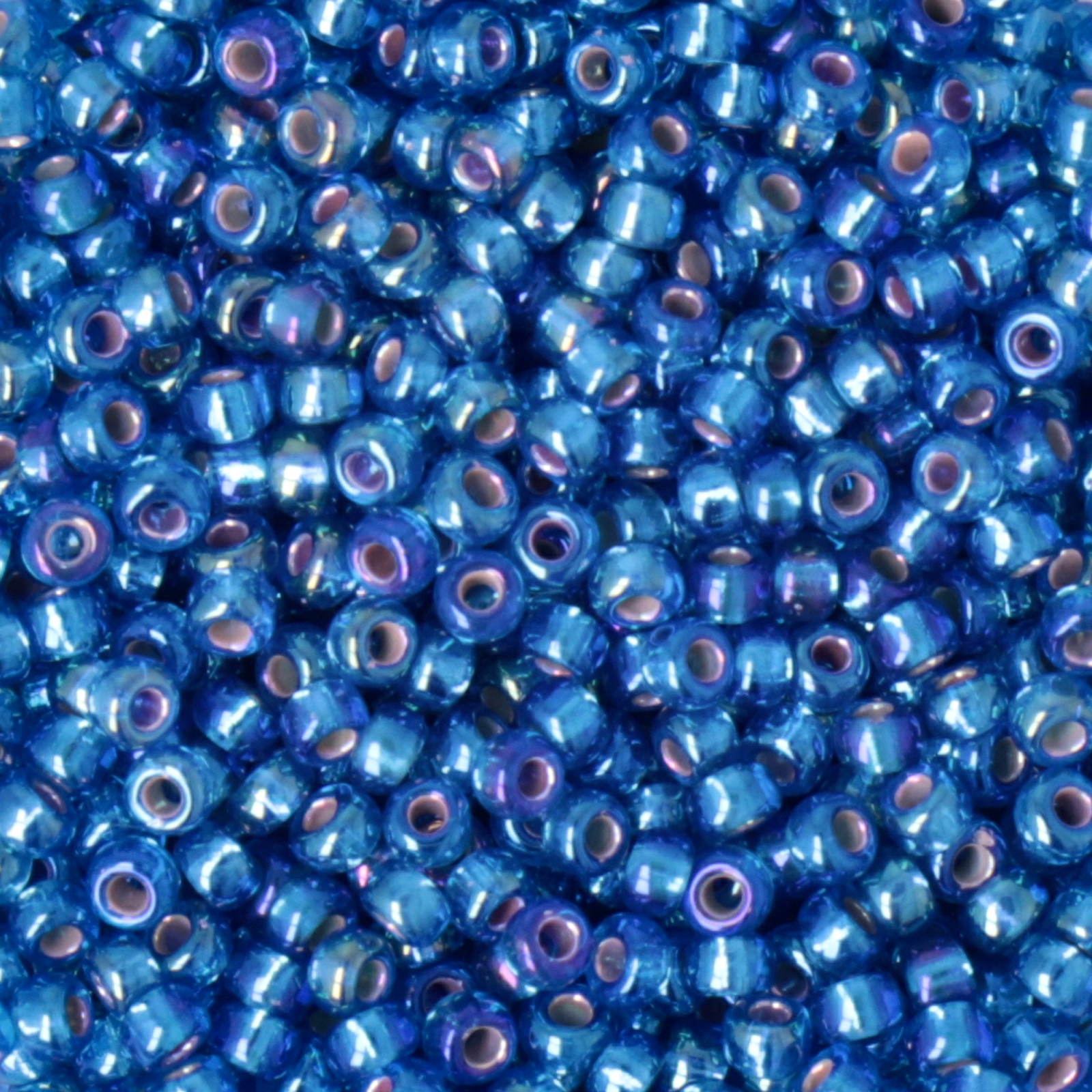 miyuki rocailles 11/0 - silver-lined capri blue ab (1025) | 10gr