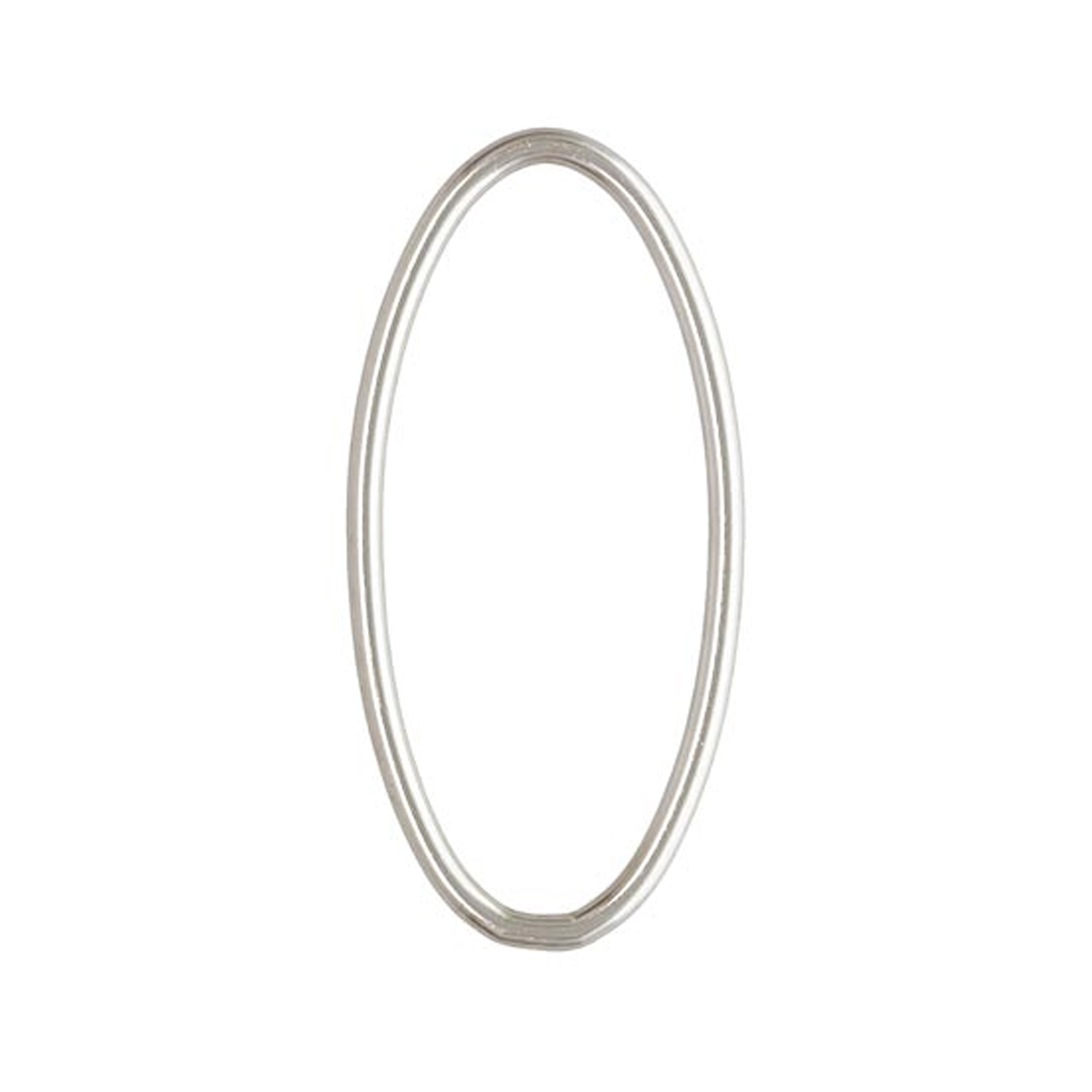 sterling silver plated closed oval jump ring 20x10mm - wire 0,9mm | 2pc