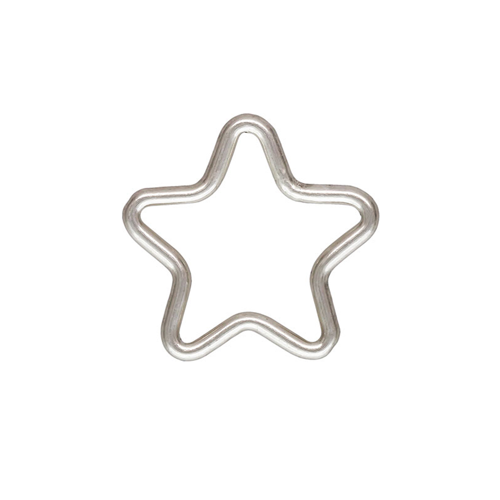 sterling silver plated closed star jump ring 10,5mm - wire 0,9mm | 2pc