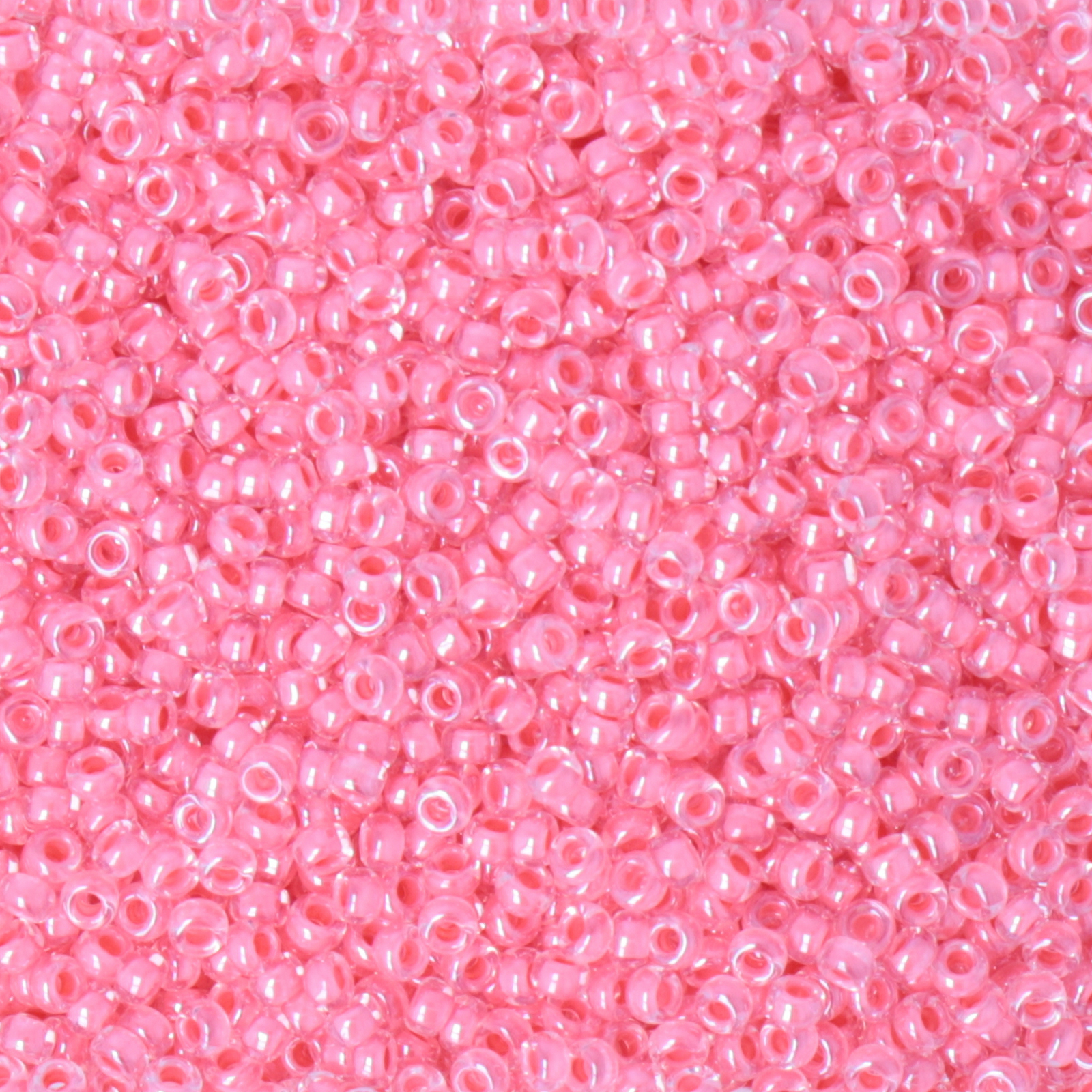 miyuki rocailles 15/0 - color-lined coral/crystal (204) | 10gr
