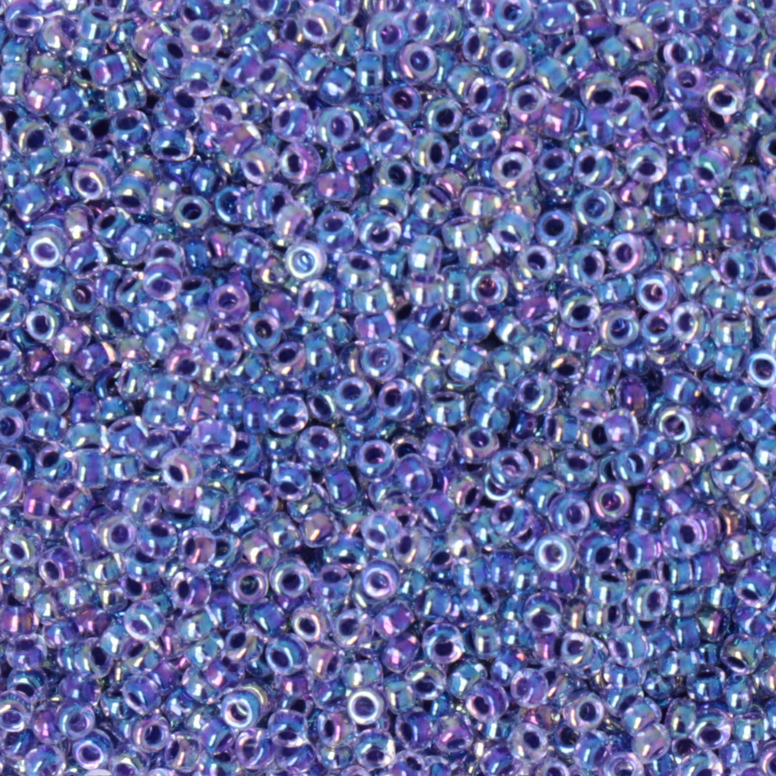 miyuki rocailles 15/0 - color-lined amethyst/crystal ab (274) | 10gr
