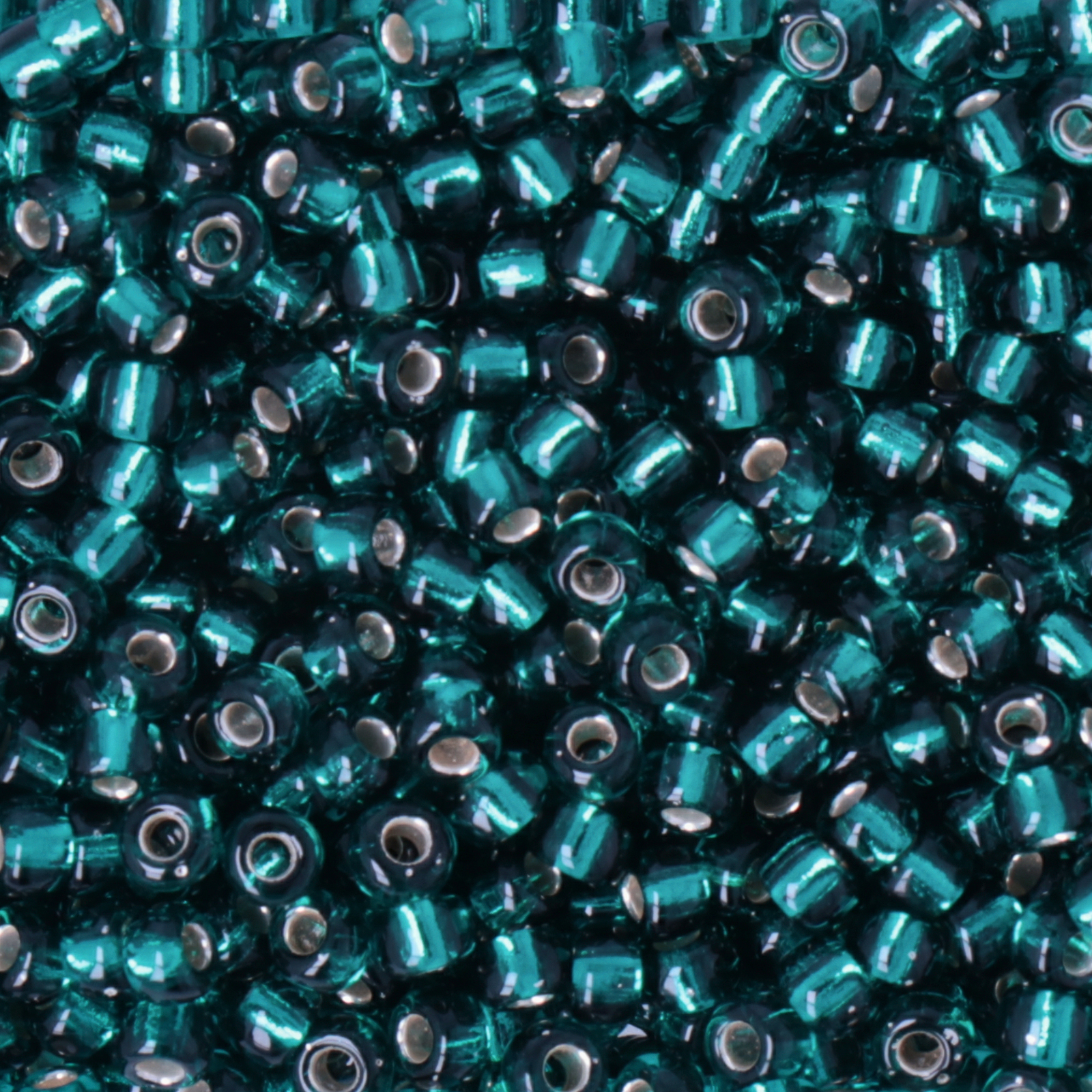 miyuki rocailles 8/0 - silver-lined transparent dark teal (30) | 10gr