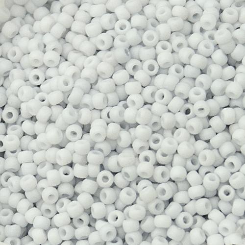 rocaille toho seed beads 11/0 - opaque pastel frosted light grey(767) | 10gr