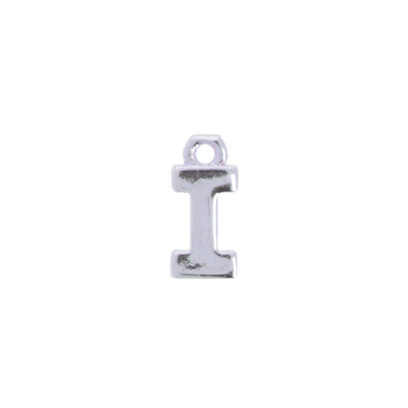 anhänger alphabet buchstabe i rhodium versilbert 8mm | 2st