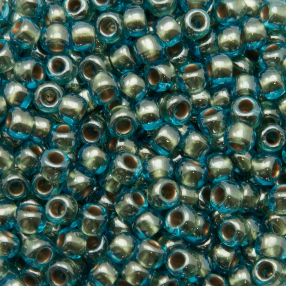 rocaille toho seed beads 6/0 - gold lined aqua (990) | 10gr