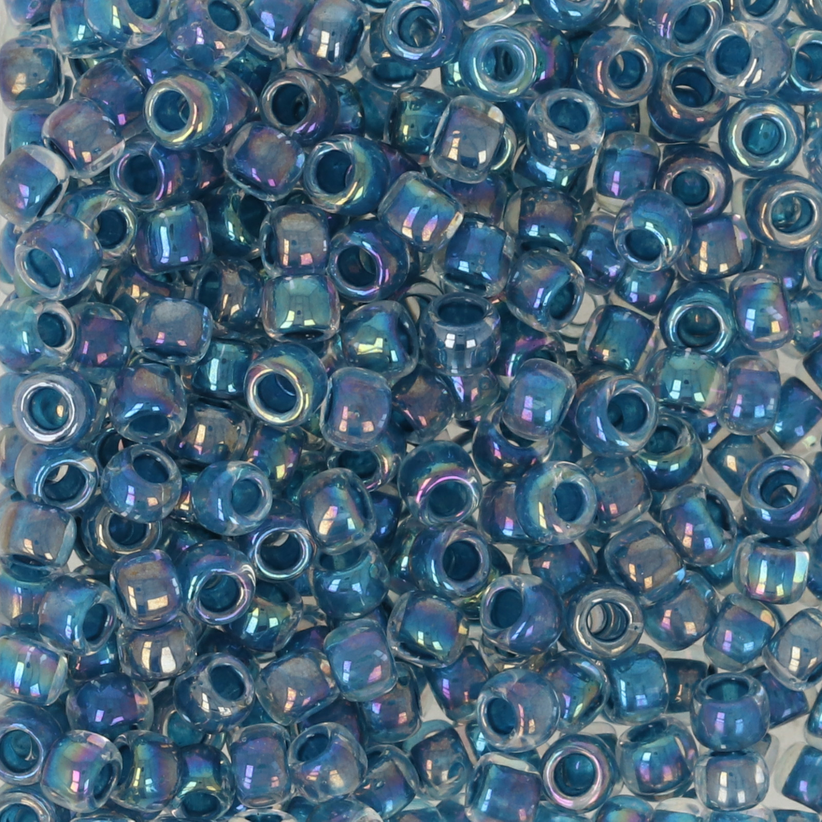 rocaille toho seed beads 8/0 inside color rainbow rosaline/capri lined (782) | 10gr