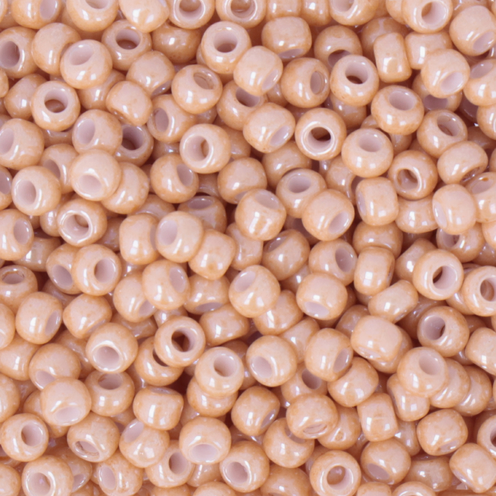 rocaille toho seed beads 8/0 opaque lustered dark beige (123d) | 10gr