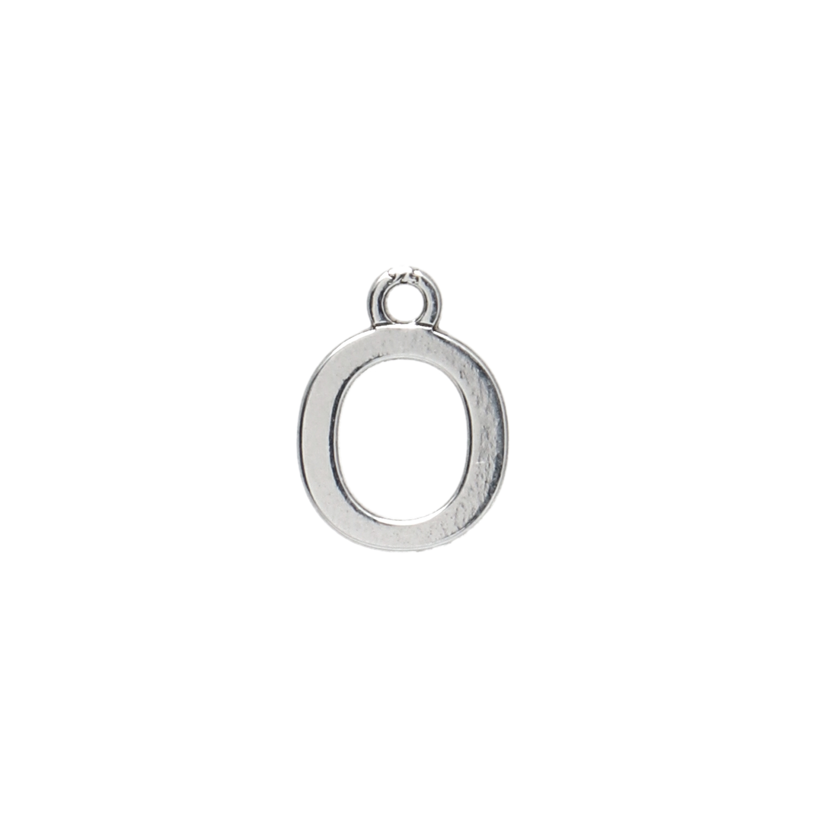 sterling silver alphabet charm letter o 10mm | 1pc