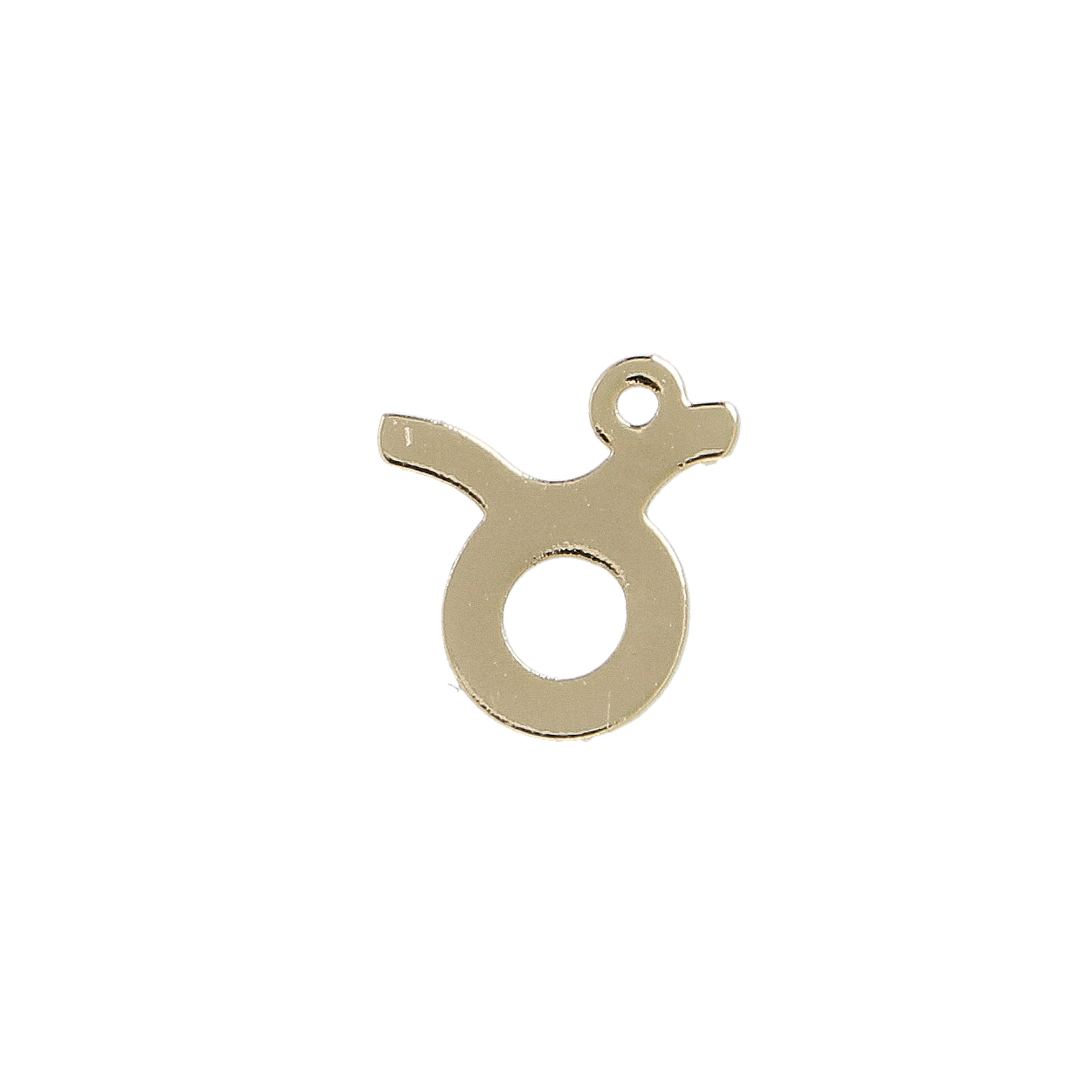gold plated zodiac charm taurus 10mm | 1pc