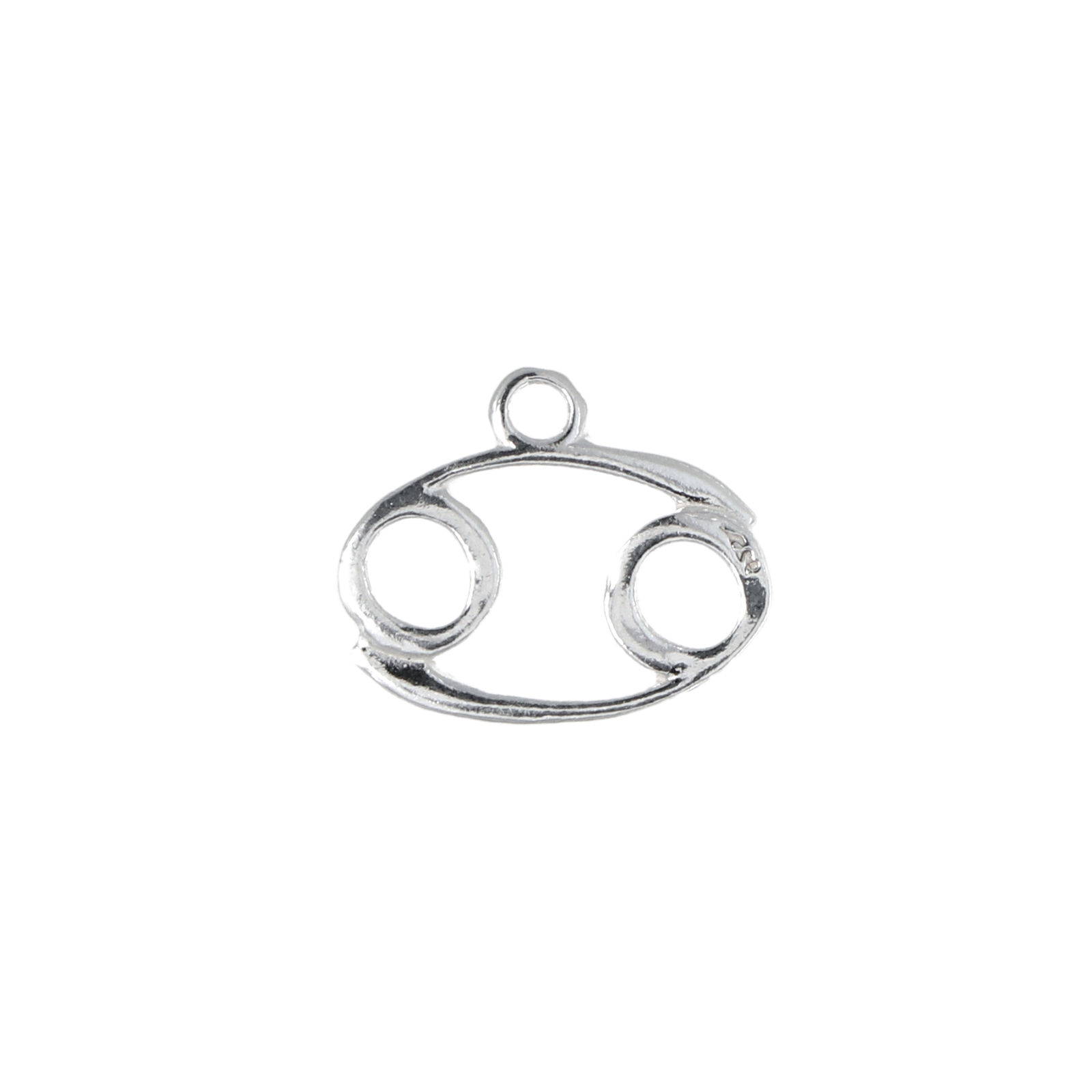 sterling silver zodiac charm cancer 15mm | 1pc