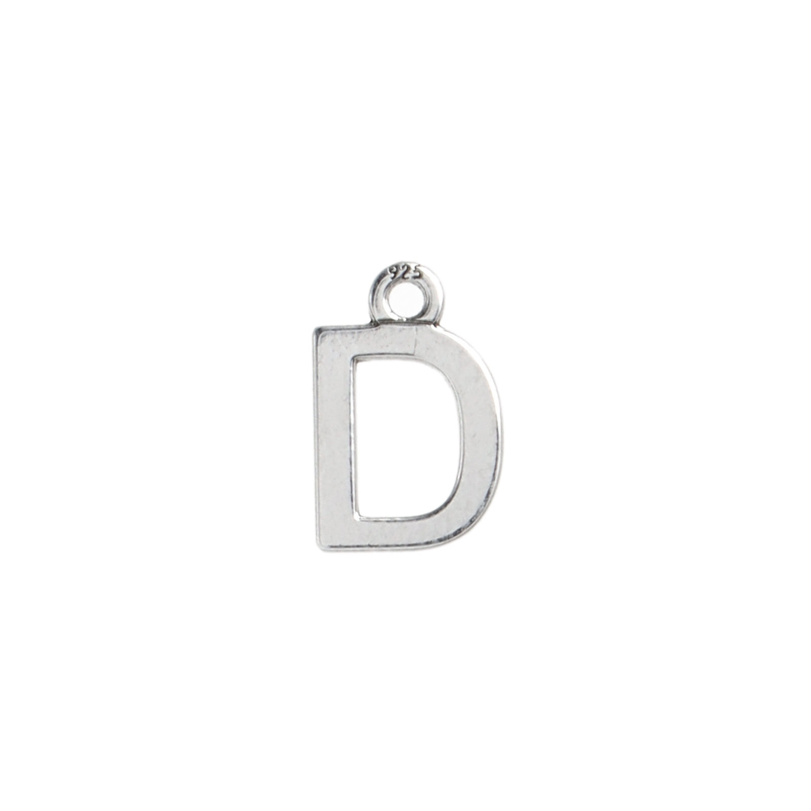 sterling silver alphabet charm letter d 10mm | 1pc