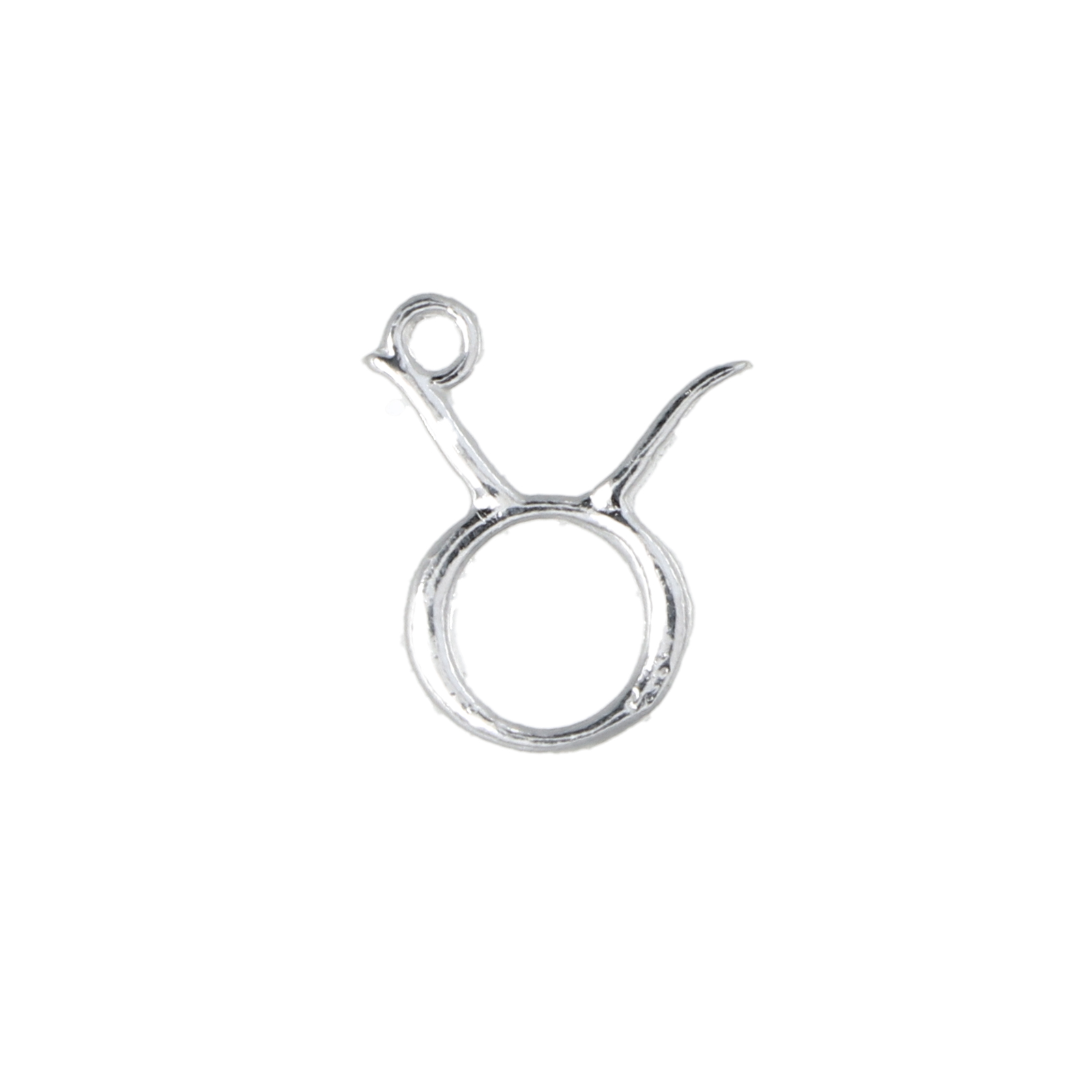 sterling silver zodiac charm taurus 15mm | 1pc