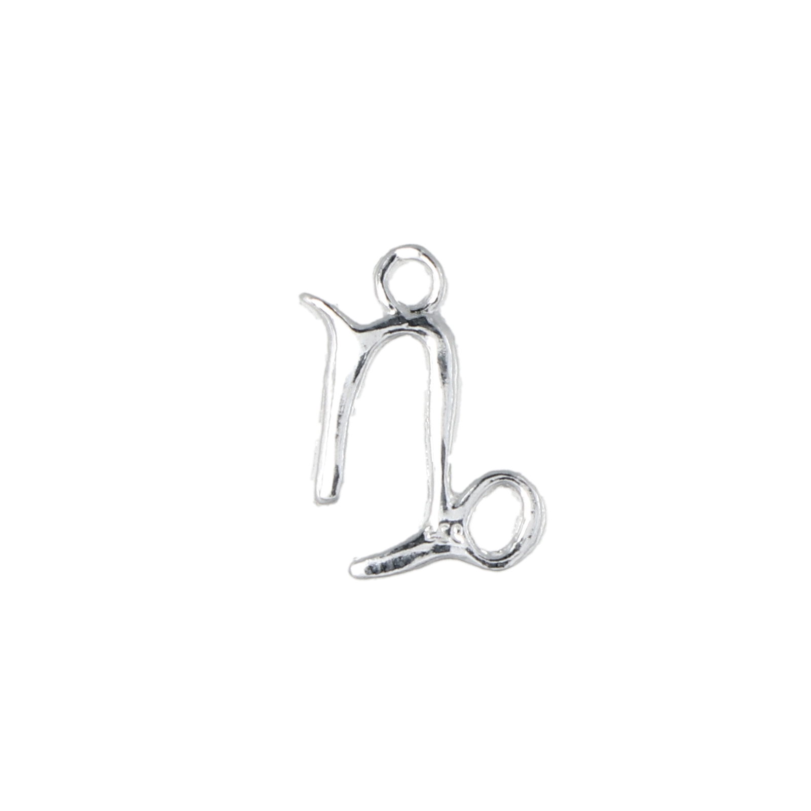 sterling silver zodiac charm capricorn 15mm | 1pc