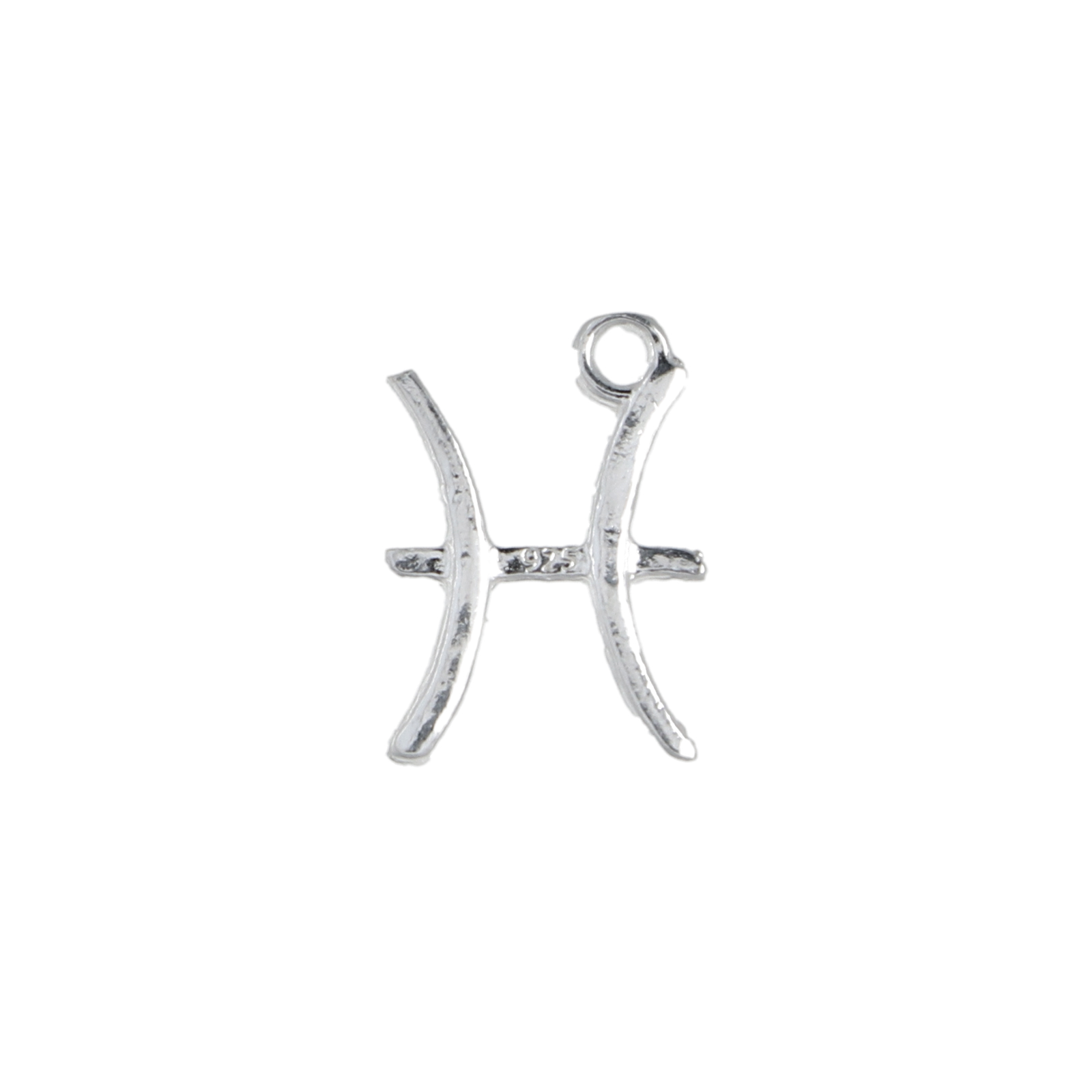 sterling silver zodiac charm pisces 15mm | 1pc