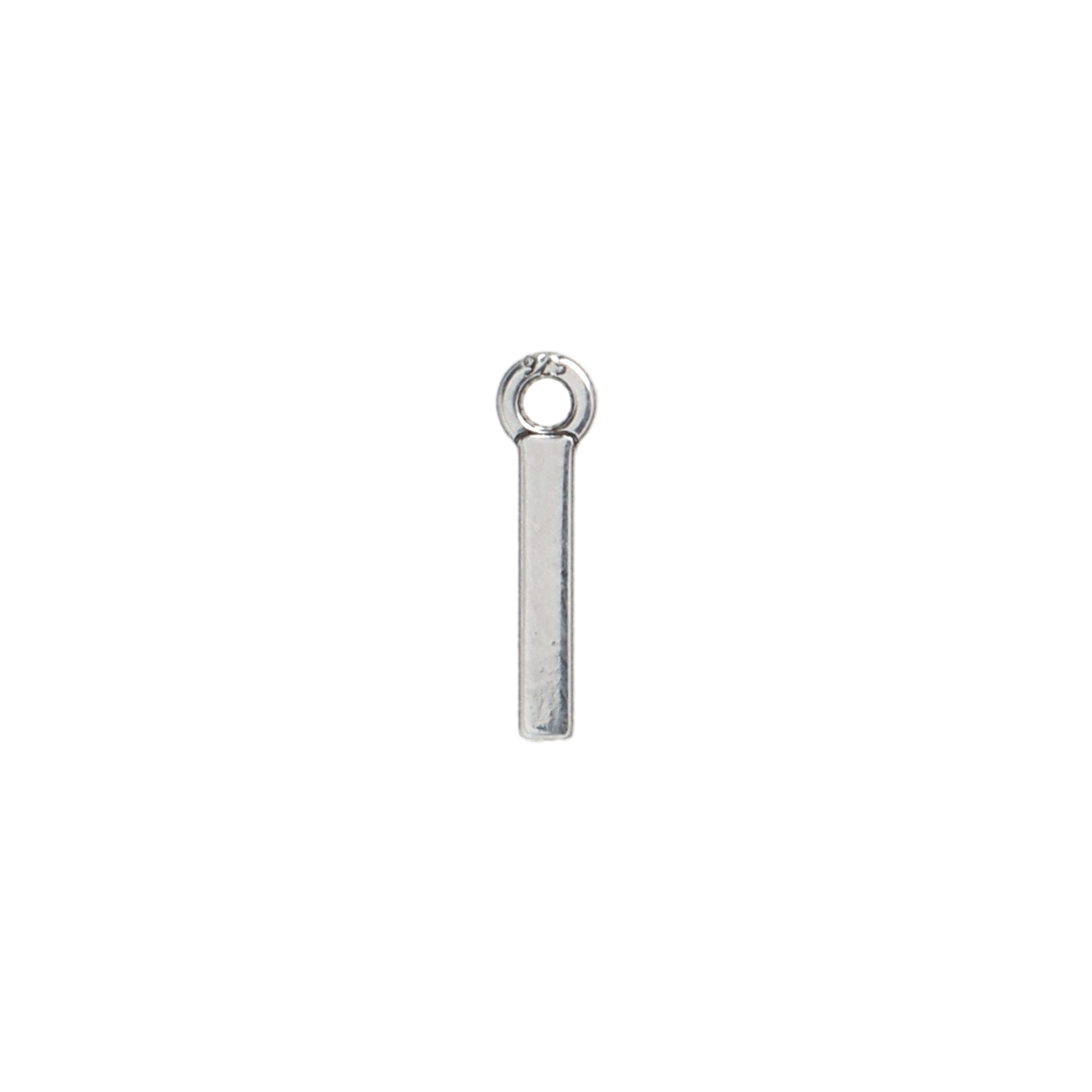 sterling silver alphabet charm letter i 10mm | 1pc