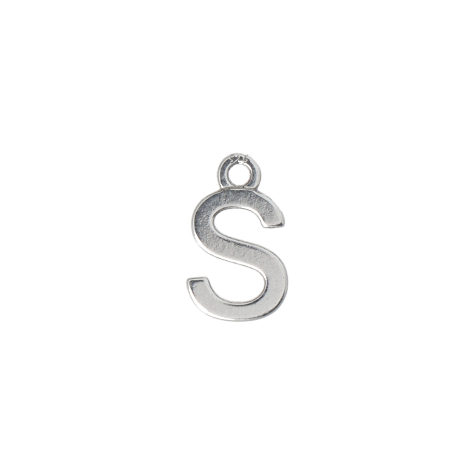 sterling silver alphabet charm letter s 10mm | 1pc