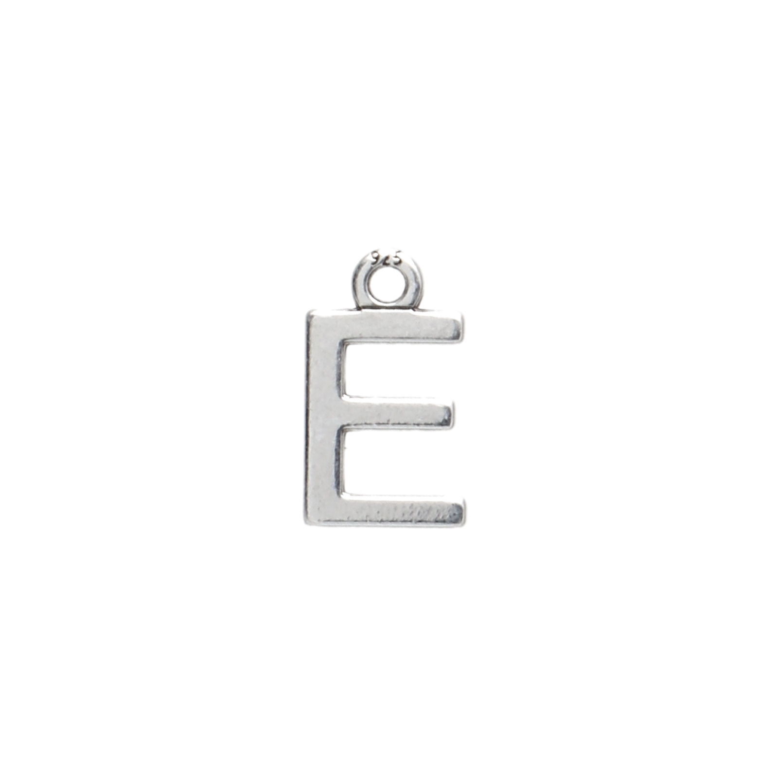 sterling silver alphabet charm letter e 10mm | 1pc