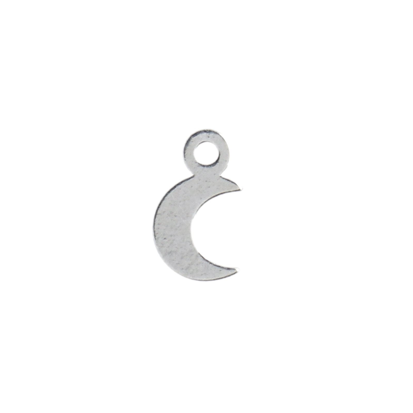 sterling silver moon charm 8x5mm | 2pc