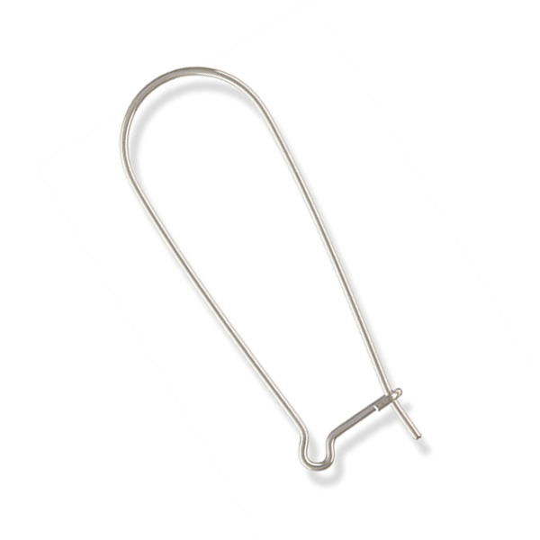 sterling silver kidney earwire 34mm | 2pc