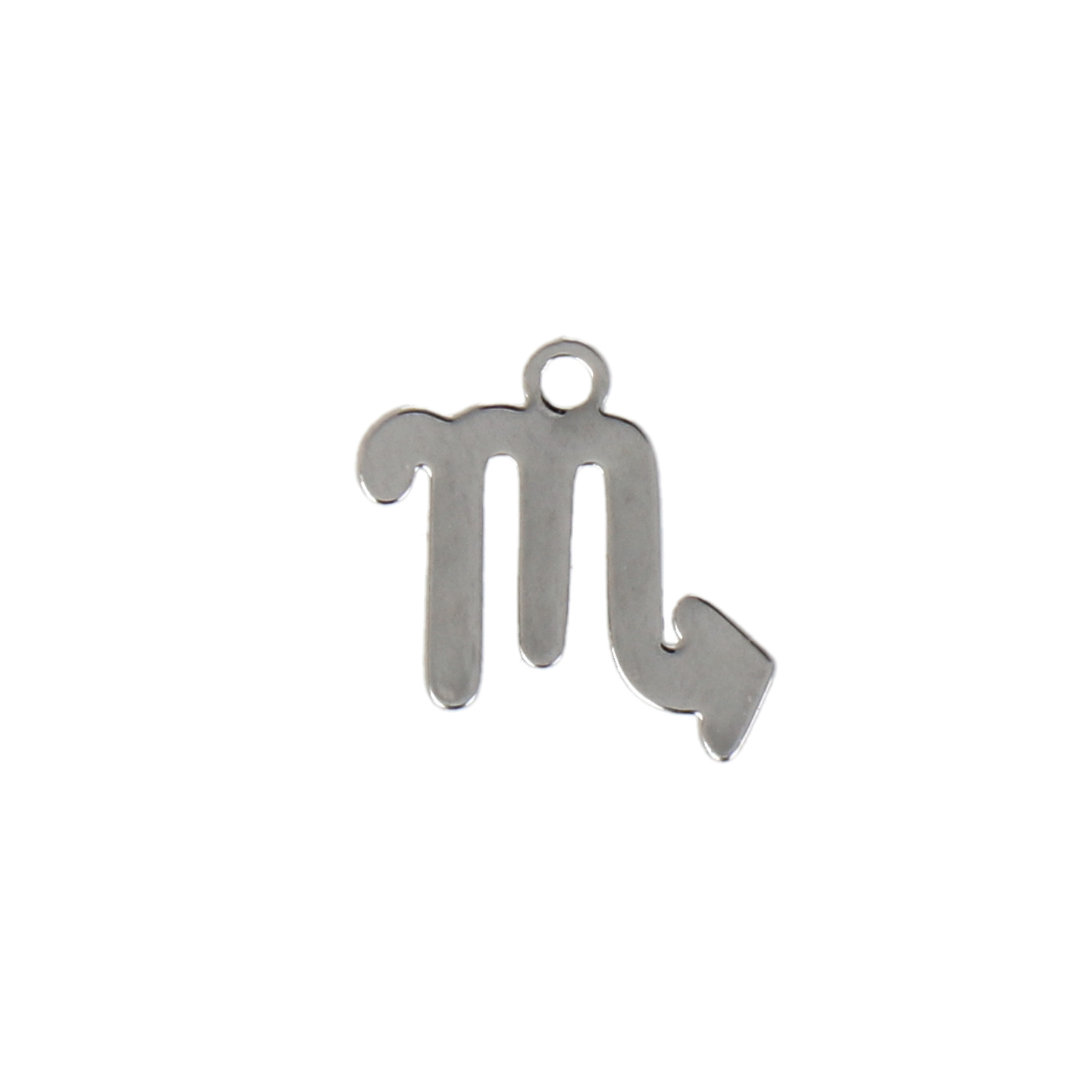 rhodium silver plated zodiac charm scorpion 10mm | 1pc