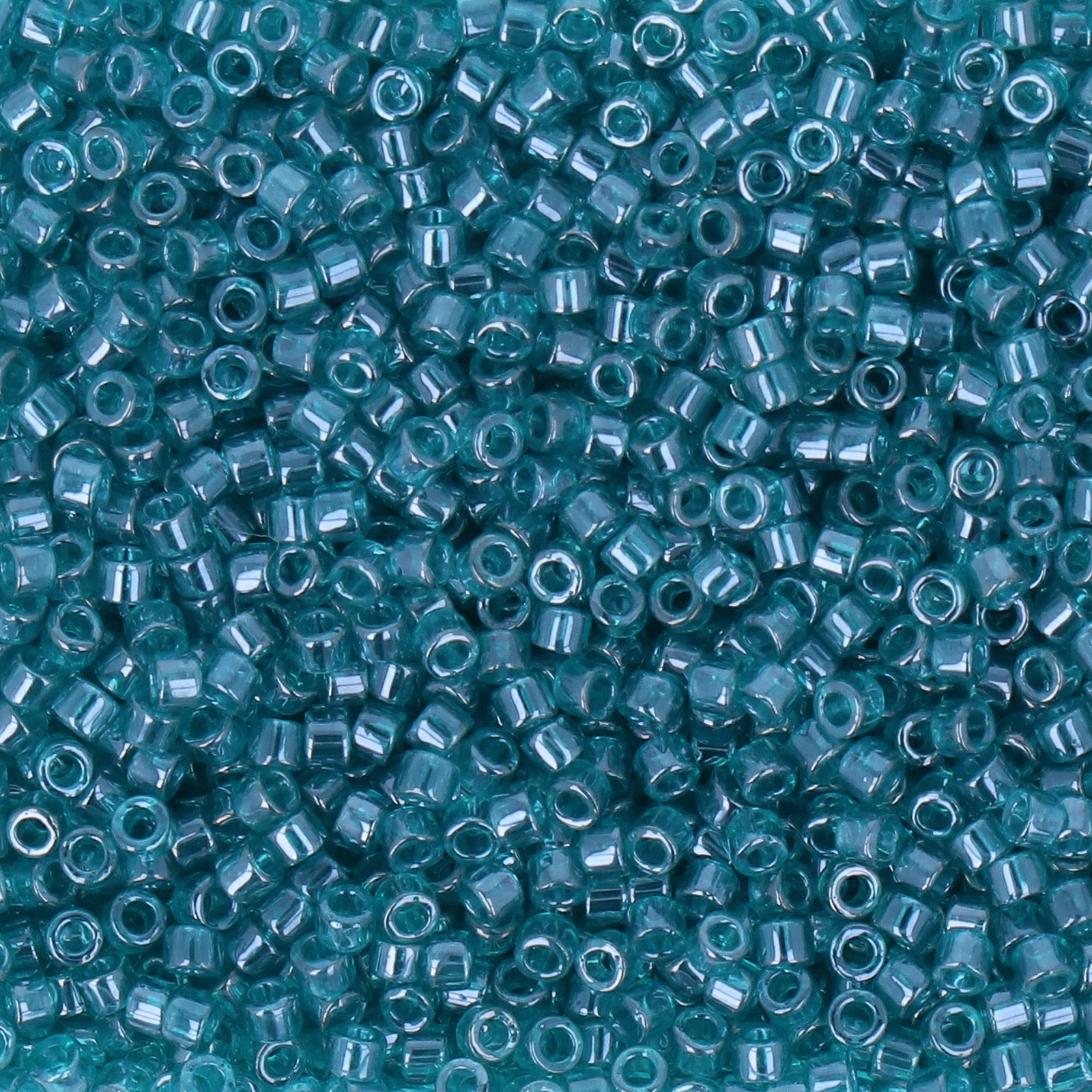 miyuki delica 11/0 - transparent carribean teal luster | 8gr