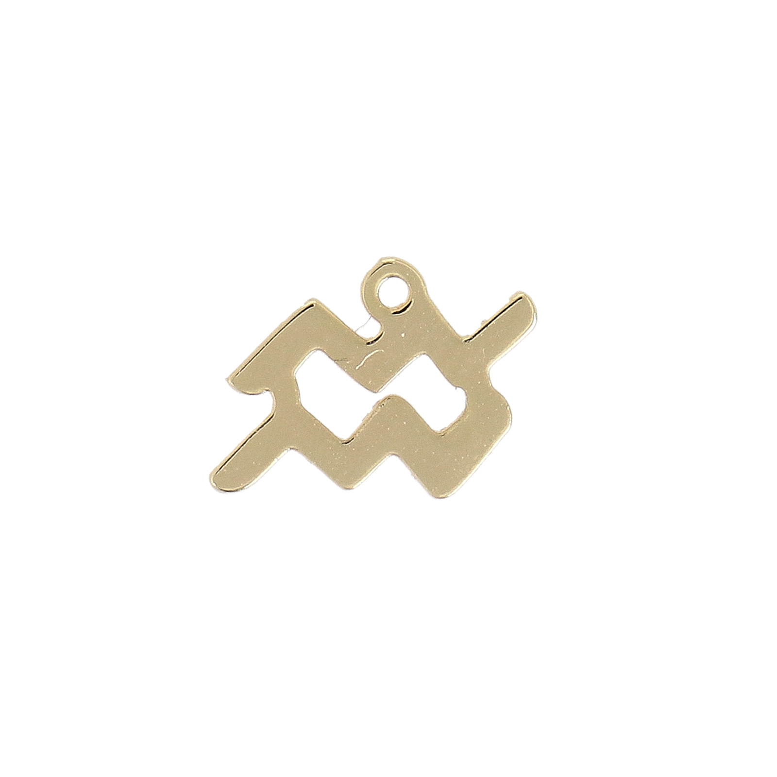 gold plated zodiac charm aquarius 10mm | 1pc
