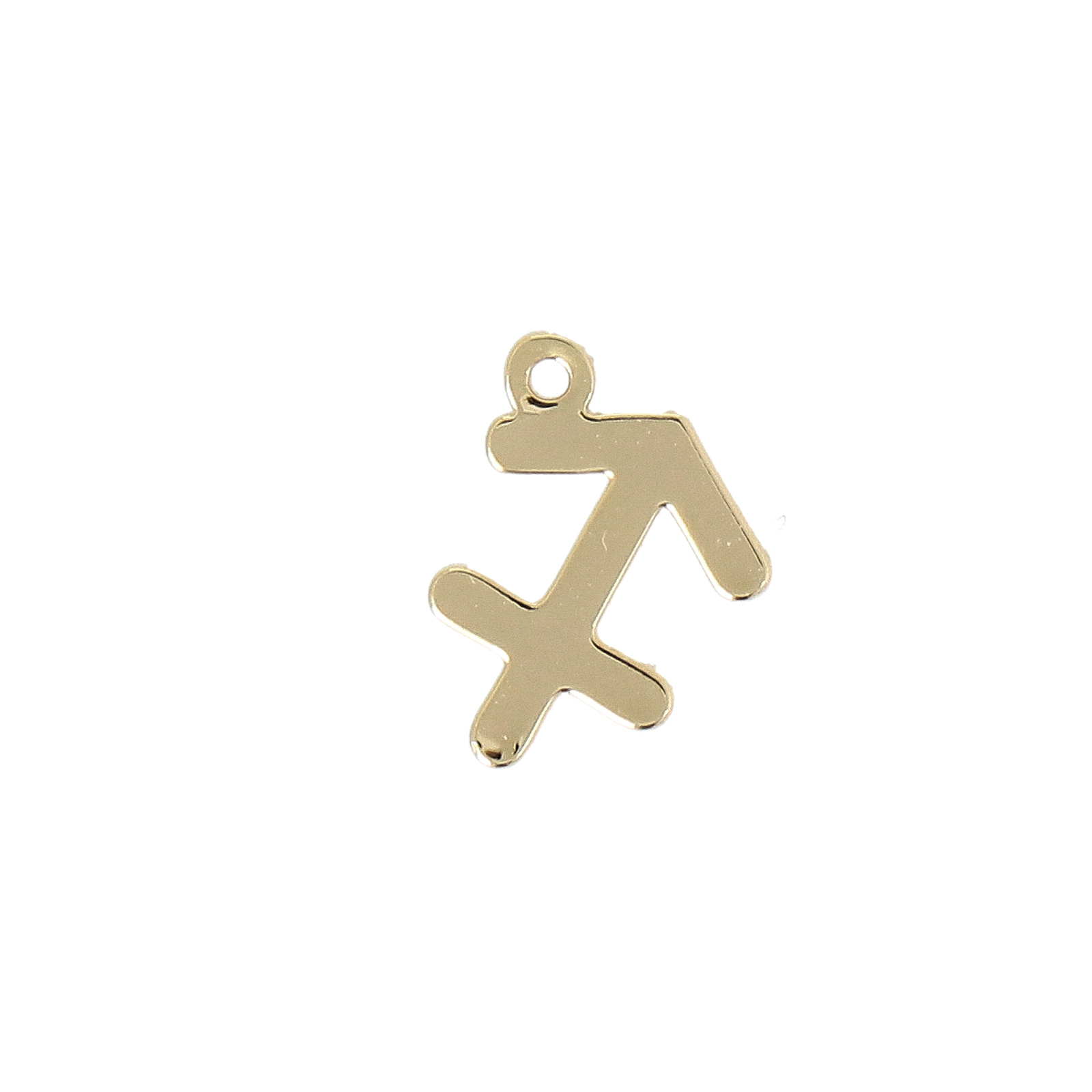 gold plated zodiac charm sagittarius 10mm | 1pc