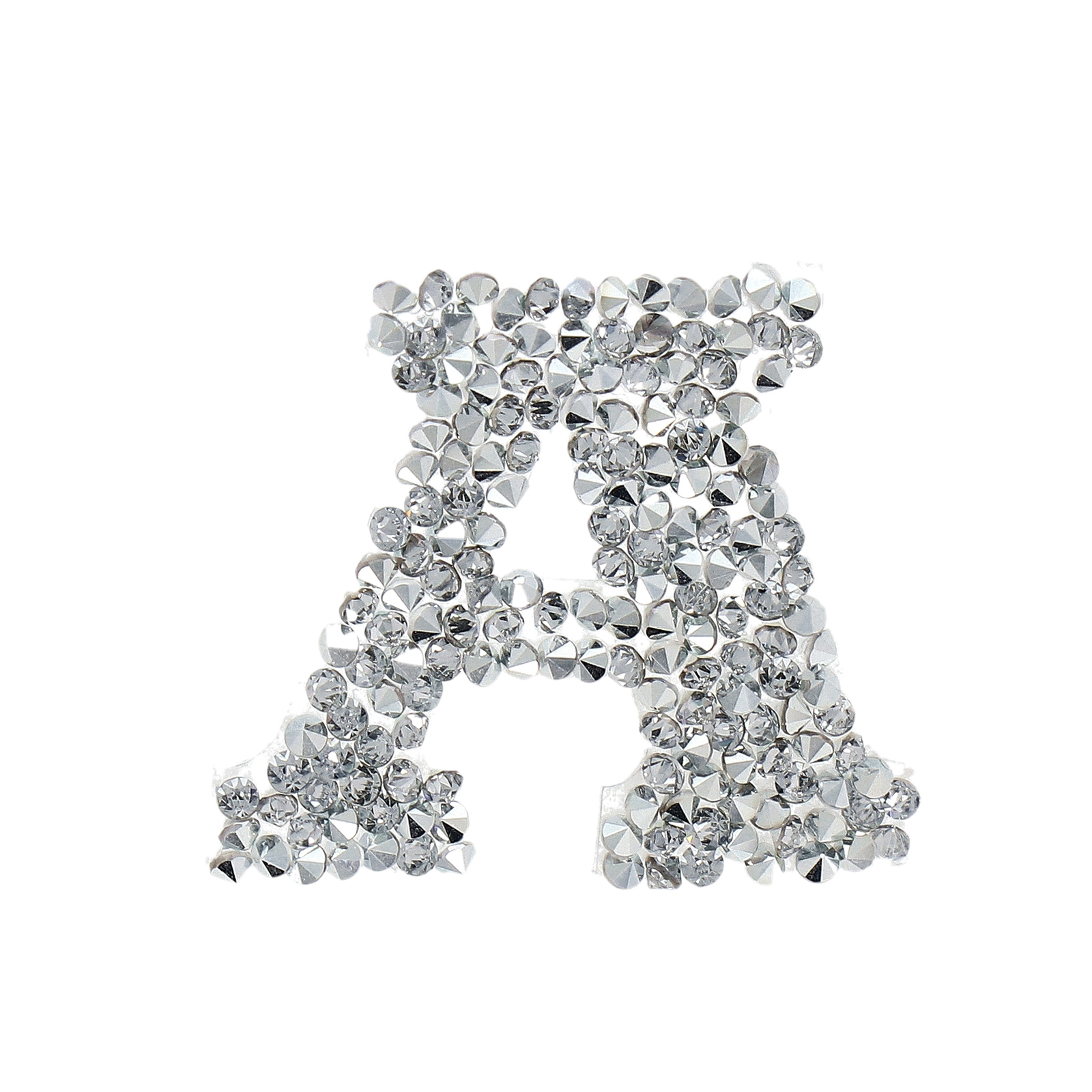 ultrafine rock letter 'a' self-adhesive crystal comet argent light 20mm | 1st