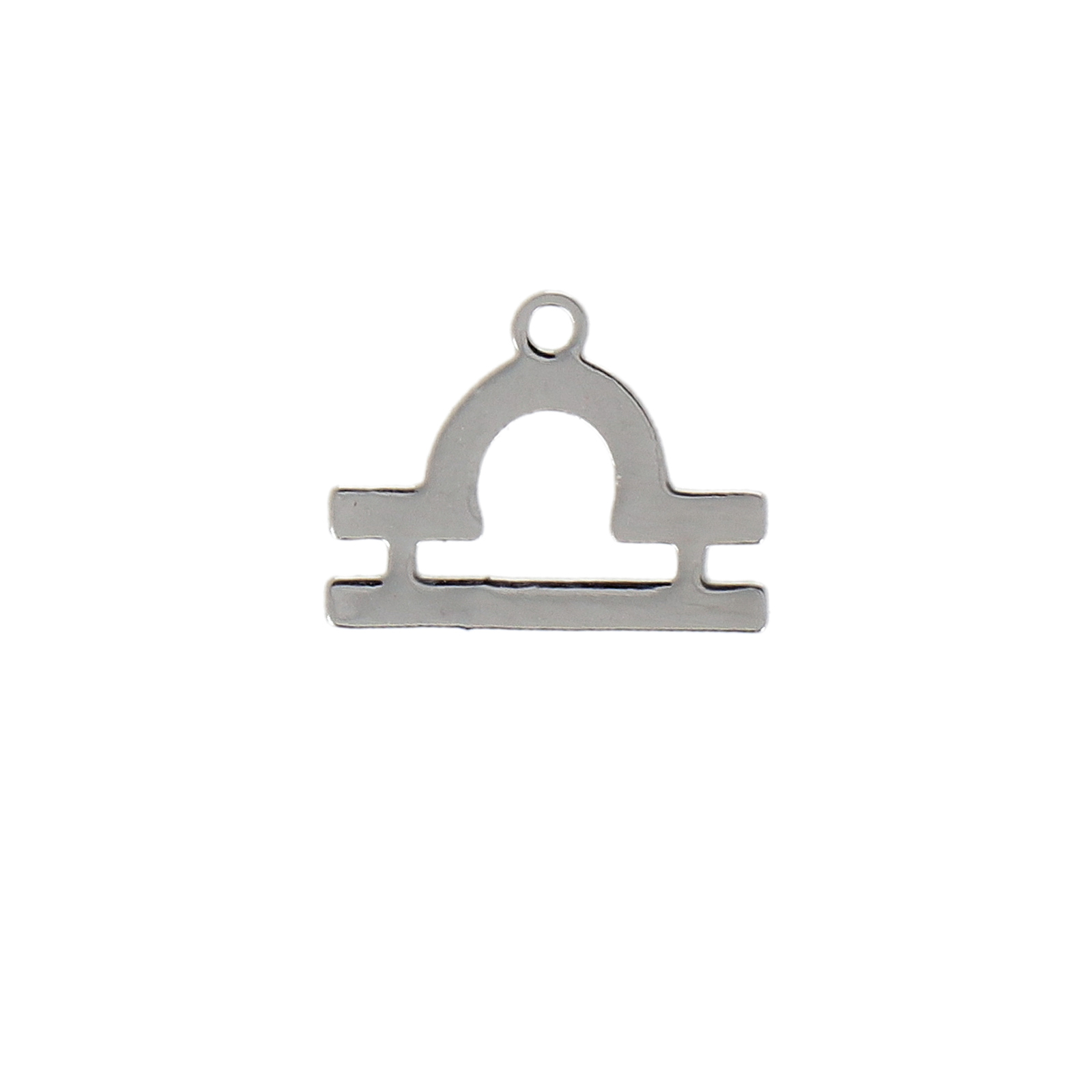 rhodium silver plated zodiac charm libra 10mm | 1pc