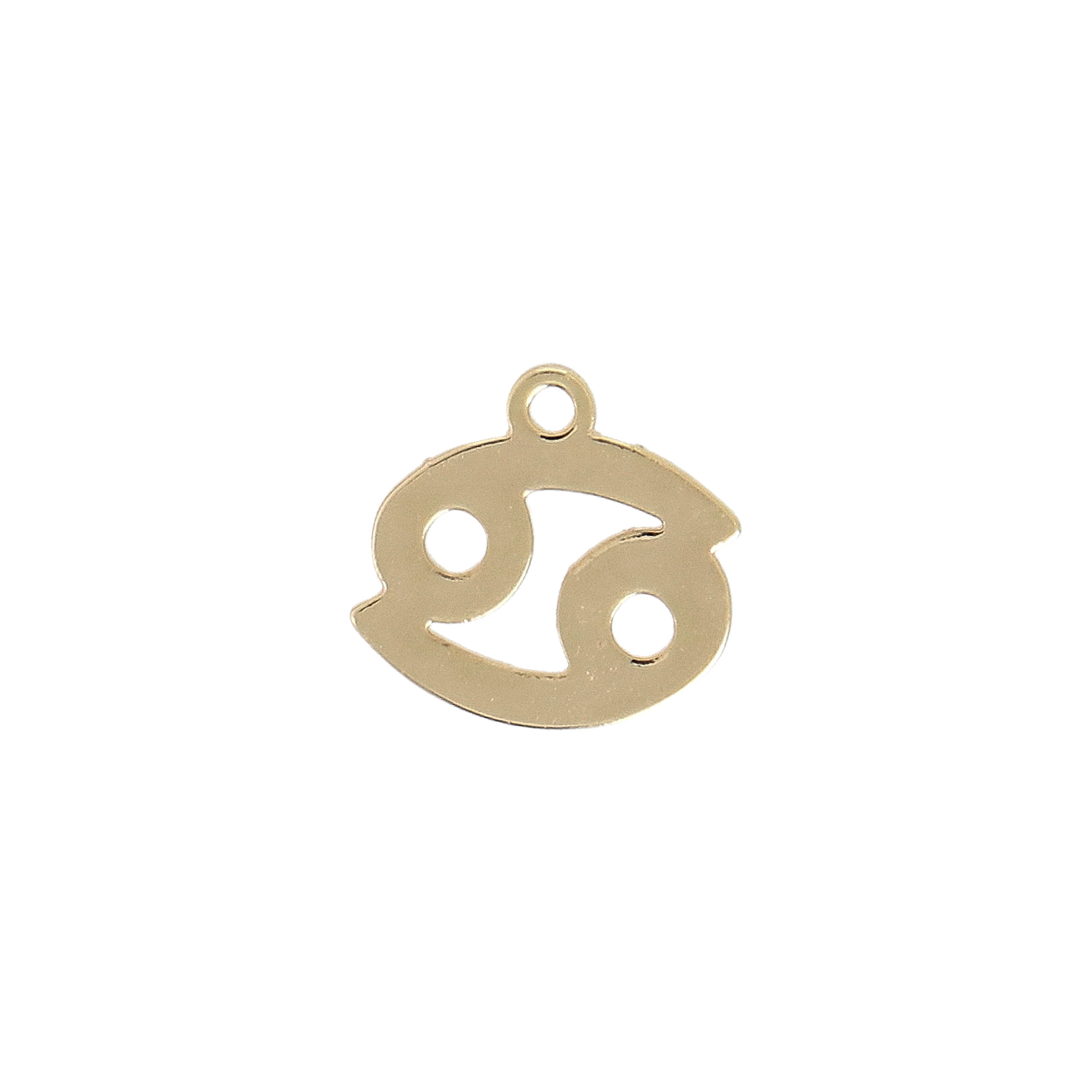gold plated zodiac charm cancer 10mm | 1pc