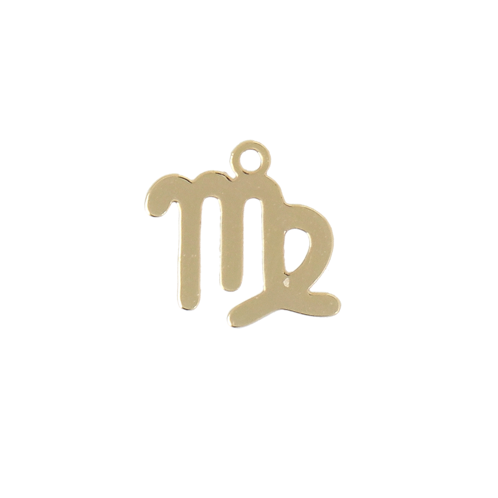 gold plated zodiac charm virgo 10mm | 1pc