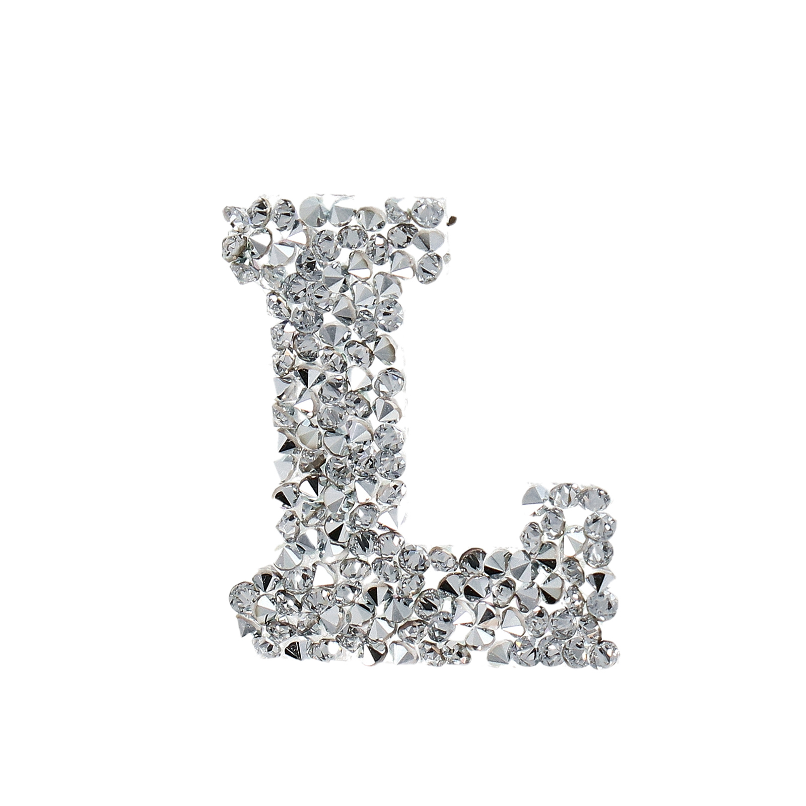 ultrafine rock letter 'l' self-adhesive crystal comet argent light 20mm | 1st
