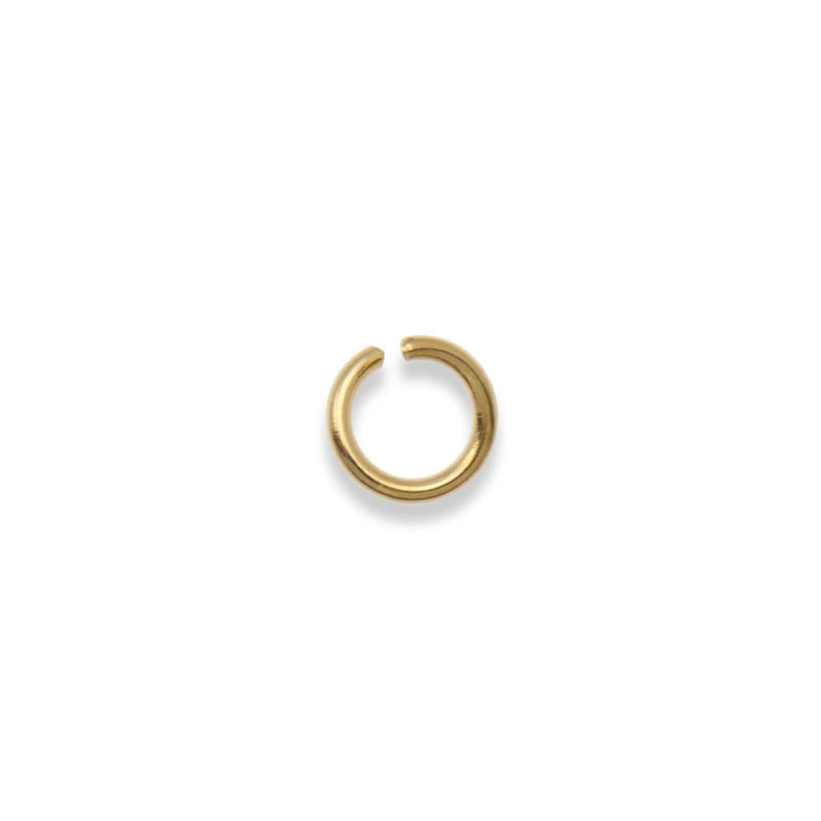 gold plated open jump ring 4mm - wire 0,7mm | 150pc