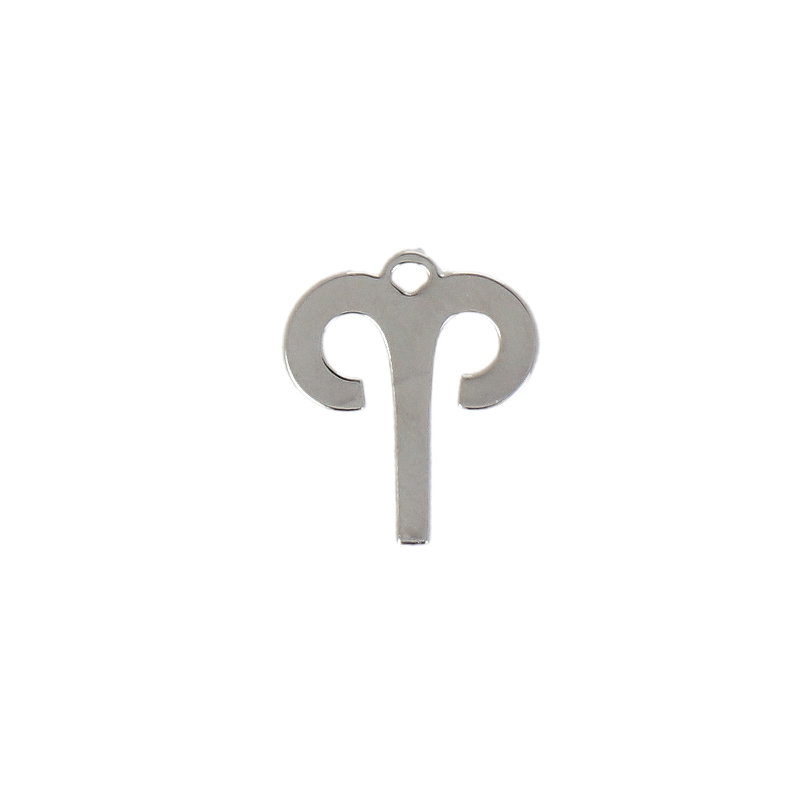rhodium silver plated zodiac charm aries 10mm | 1pc
