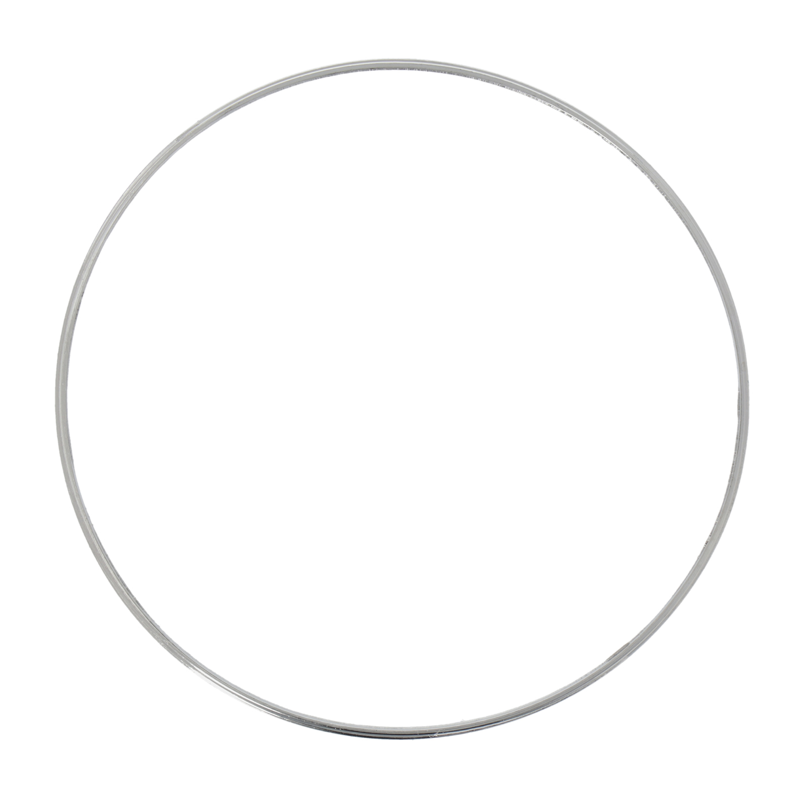 open shape component rhodium silver plated circle 60mm | 6pc