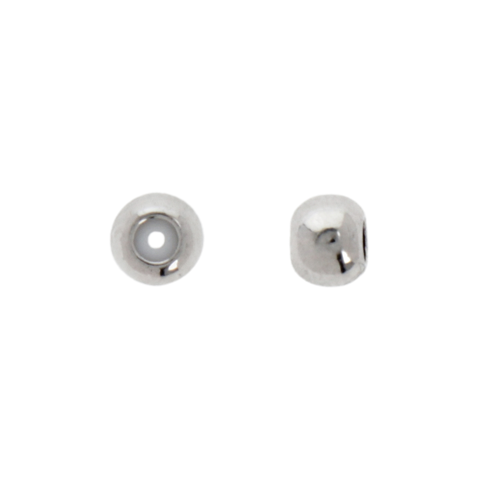 rhodium silver plated sliding knot clasps round 5mm | 2pc