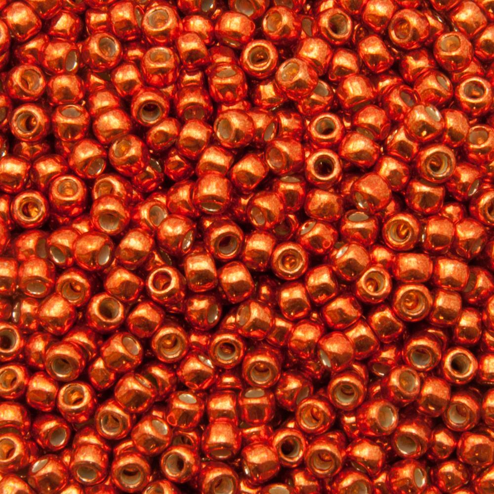 rocaille toho seed beads 8/0 permanent finish galvanized saffron (pf562) | 10gr