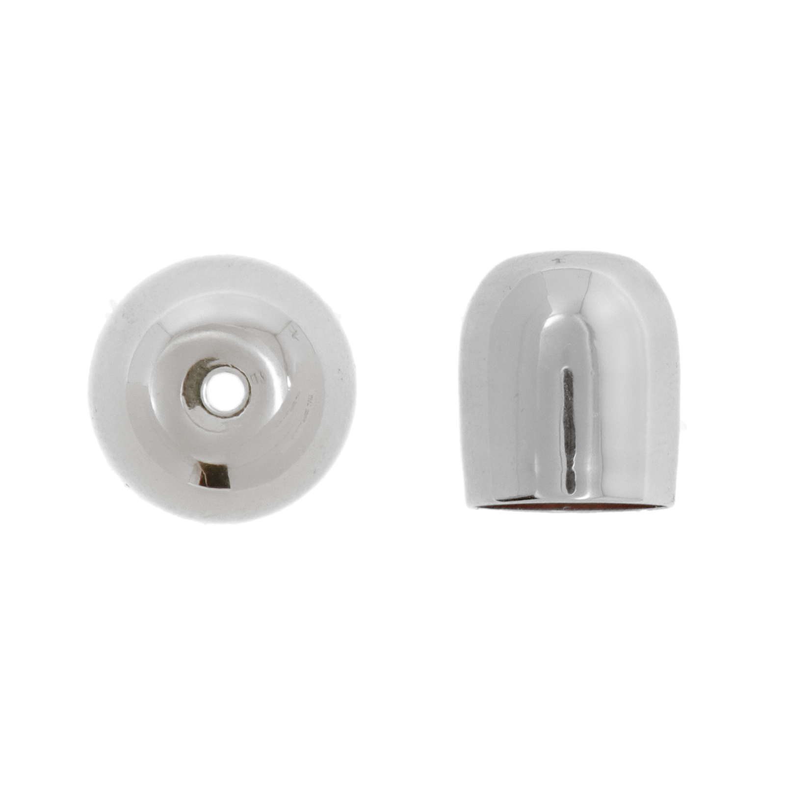 endkappe rhodium versilbert 12x10mm (10mm innendurchmesser) | 4st
